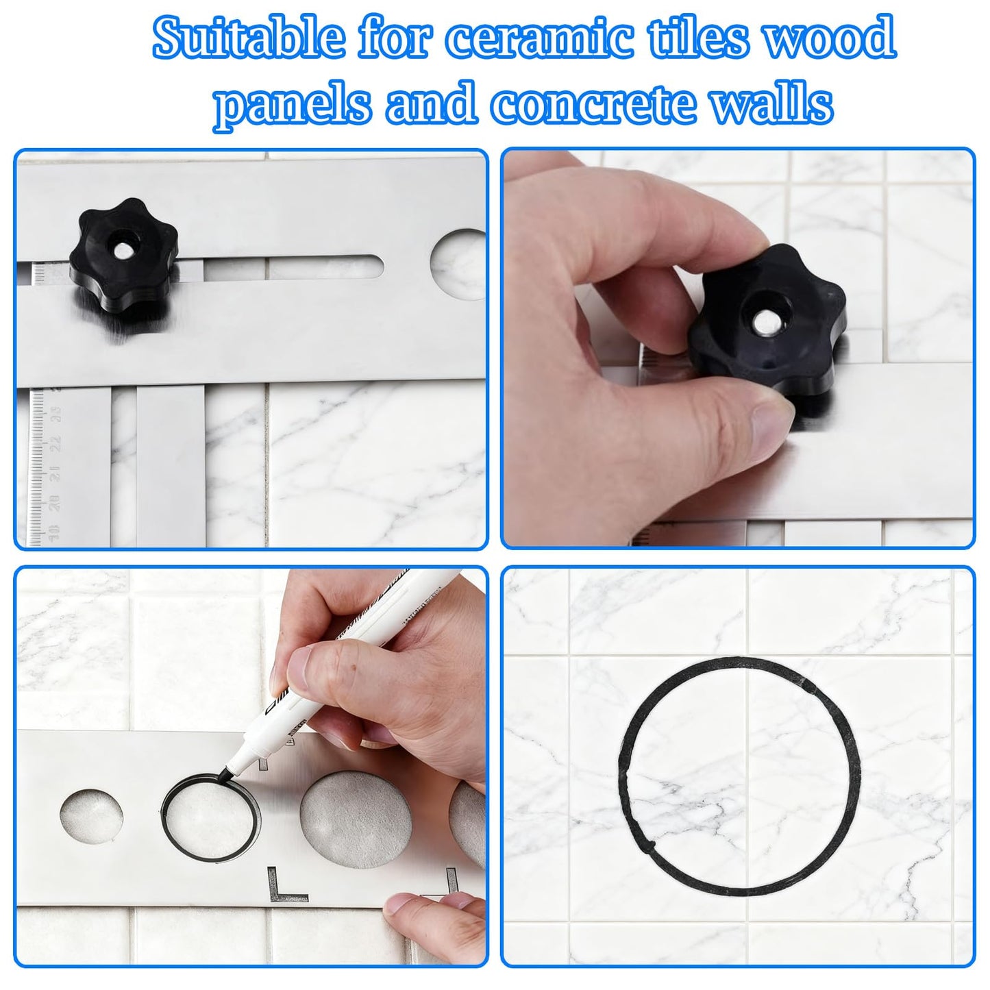 Adjustable Ceramic Tile Hole Locator