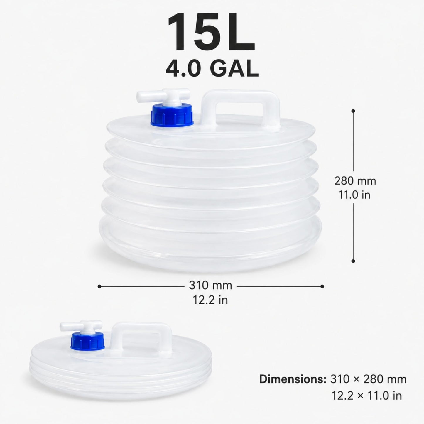 Collapsible Water Container With Spigot