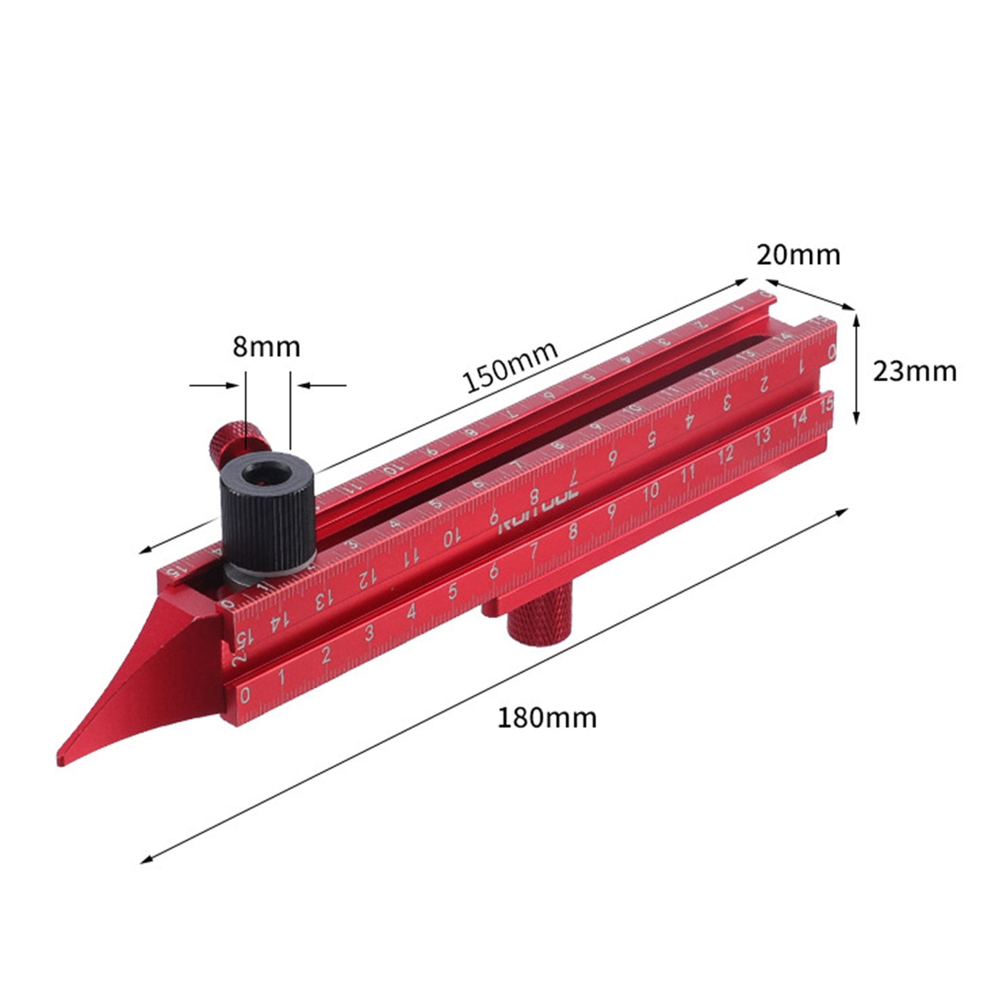 Woodworking Marking Ruler – Adjustable Aluminum Alloy Sliding T-Square