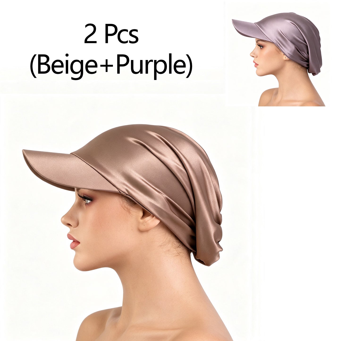 2 Pcs Sun-protection headscarf Cap