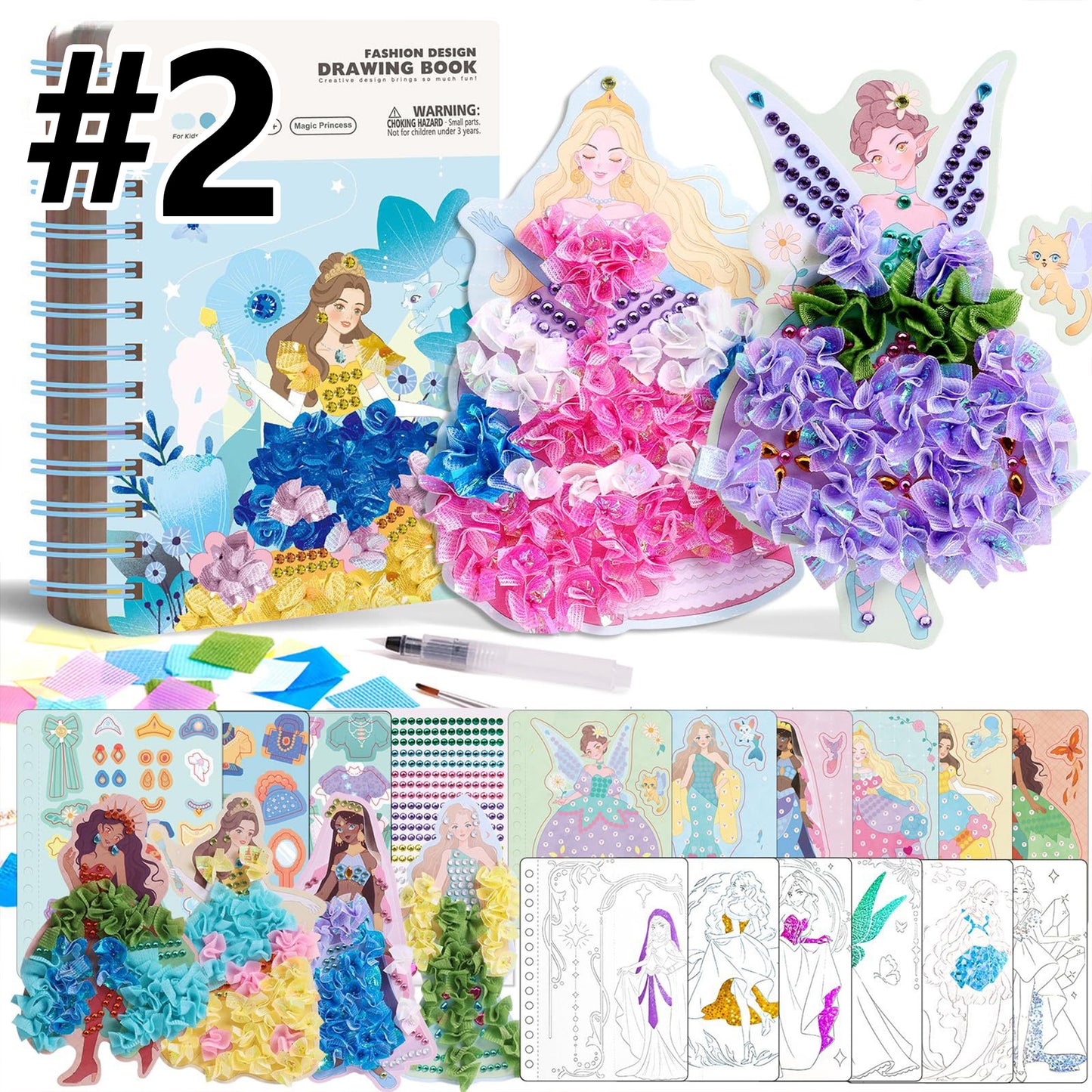 Punch-Art Craft Kit For Kids Aged 4–8-Princess-Themed DIY Toy For Kids