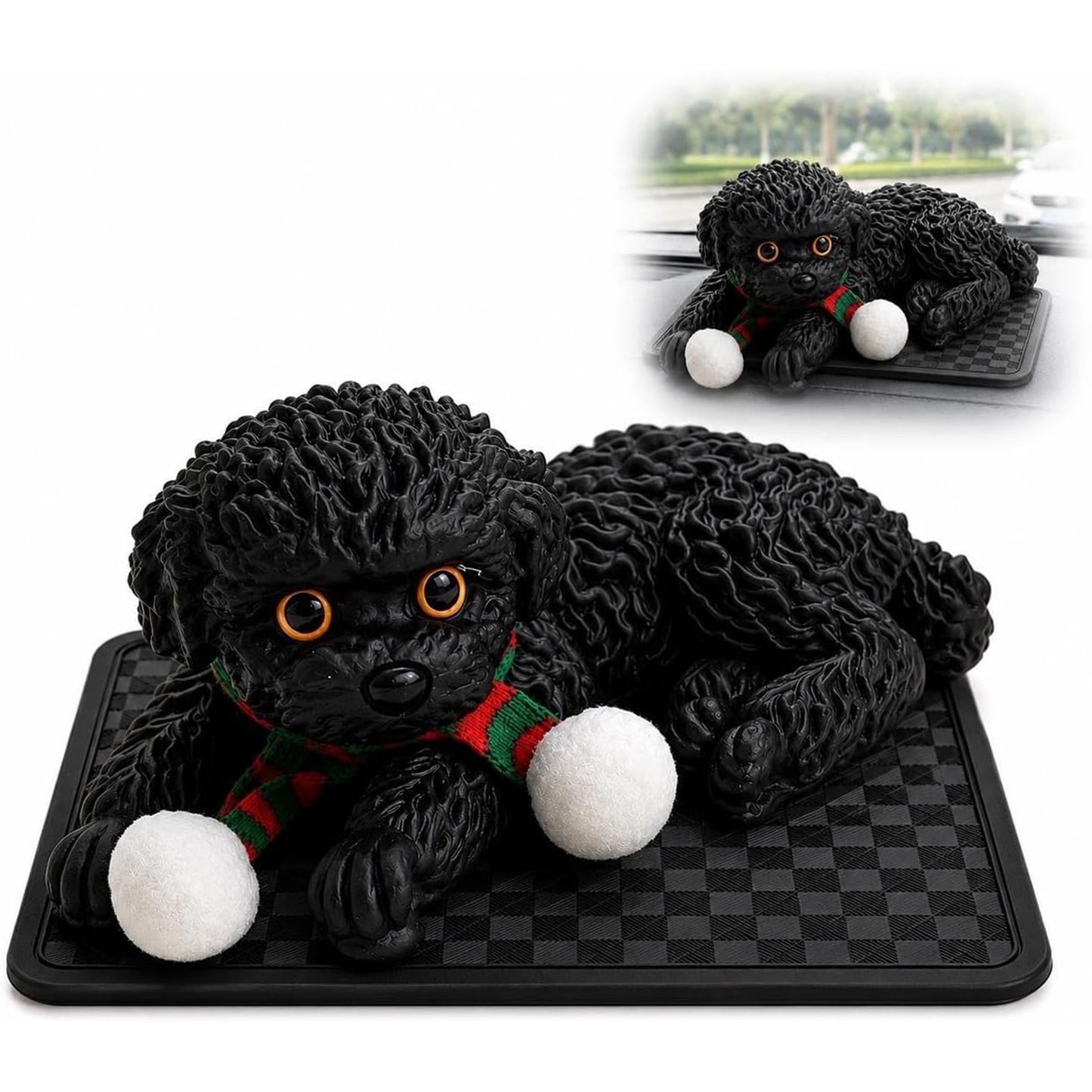 Silicone Dog Dashboard Decor with Anti-Slip Mat