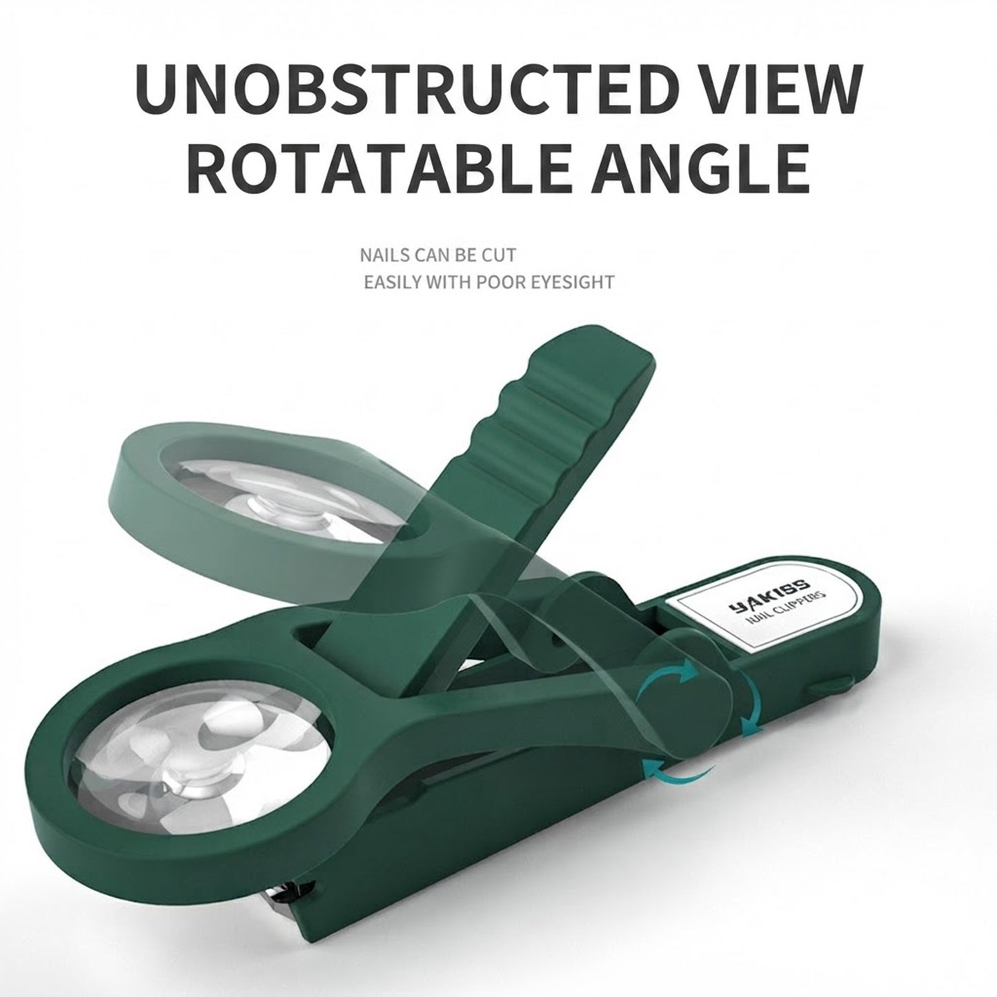 Nail Clippers with Magnifier Carbon Steel Thick Nail Cutter