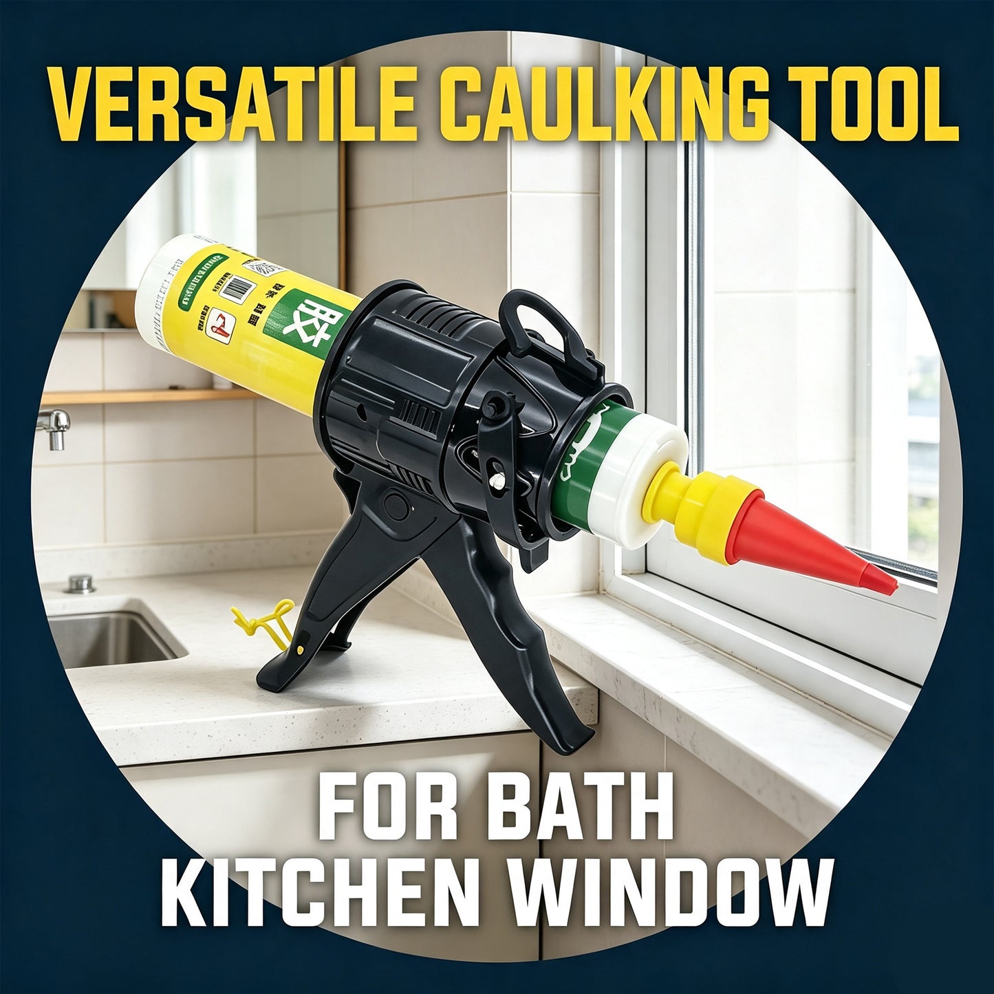 Compact Caulking Gun‑Anti‑Drip Function
