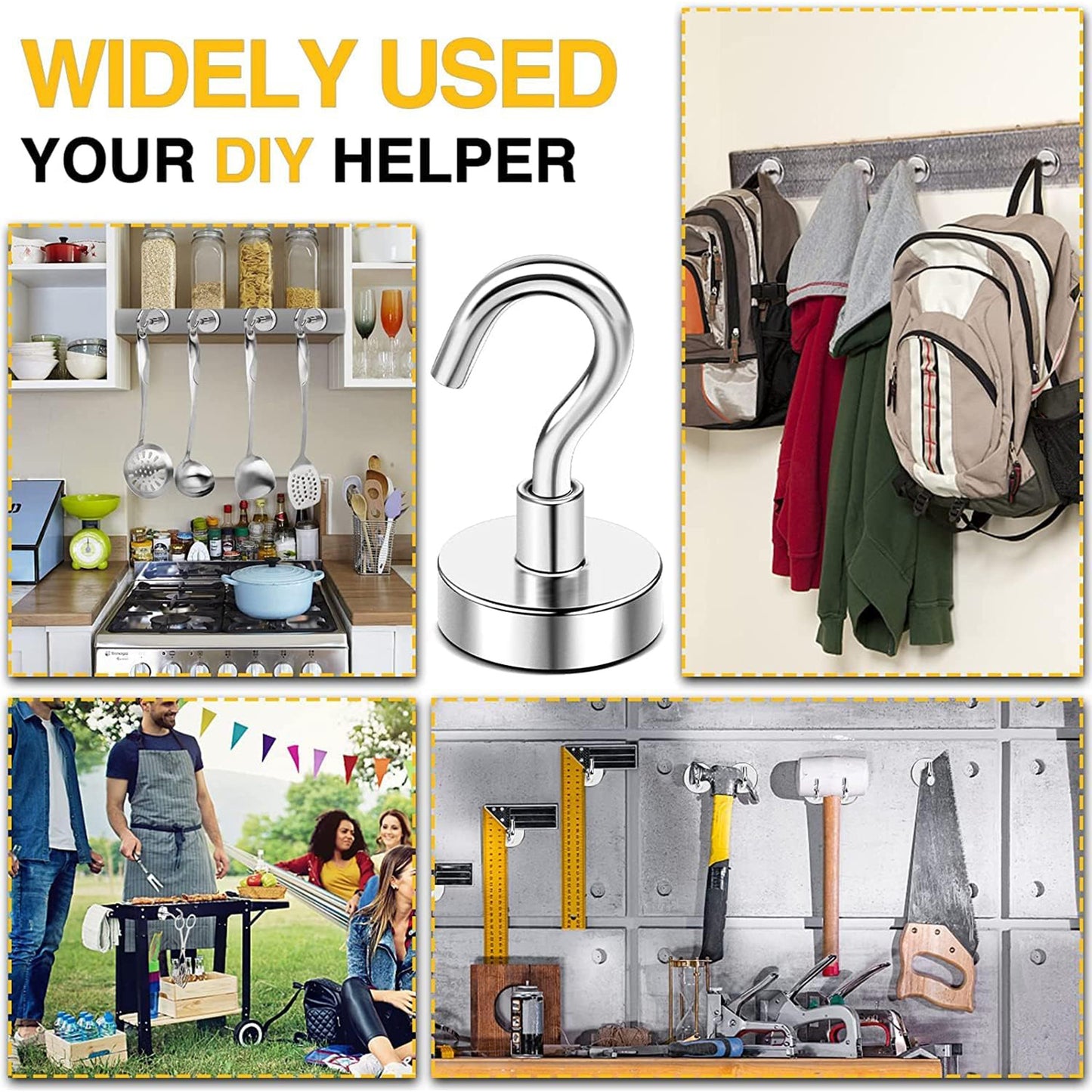 10 Pcs Magnetic Hooks for Fridge Classroom