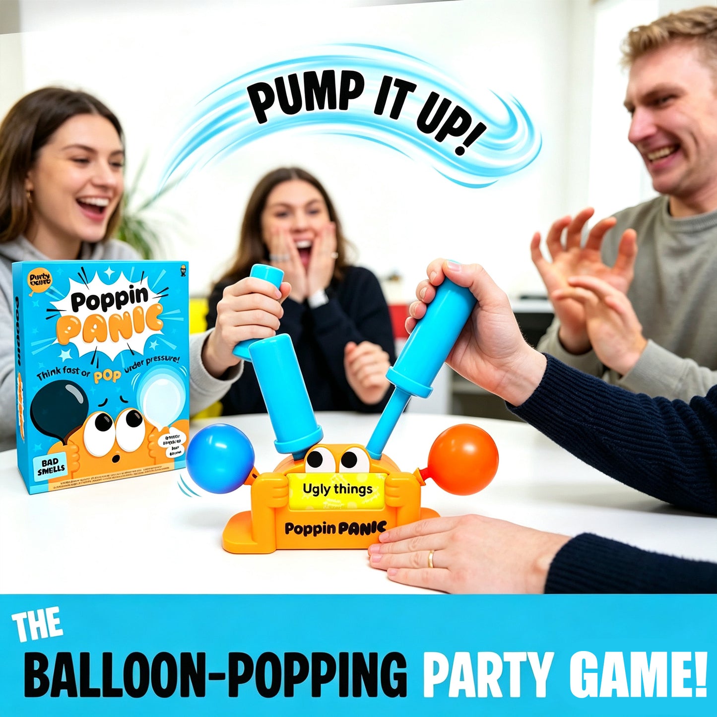 Poppin Panic - Hilarious Balloon Pop Party Game For Family & Friends