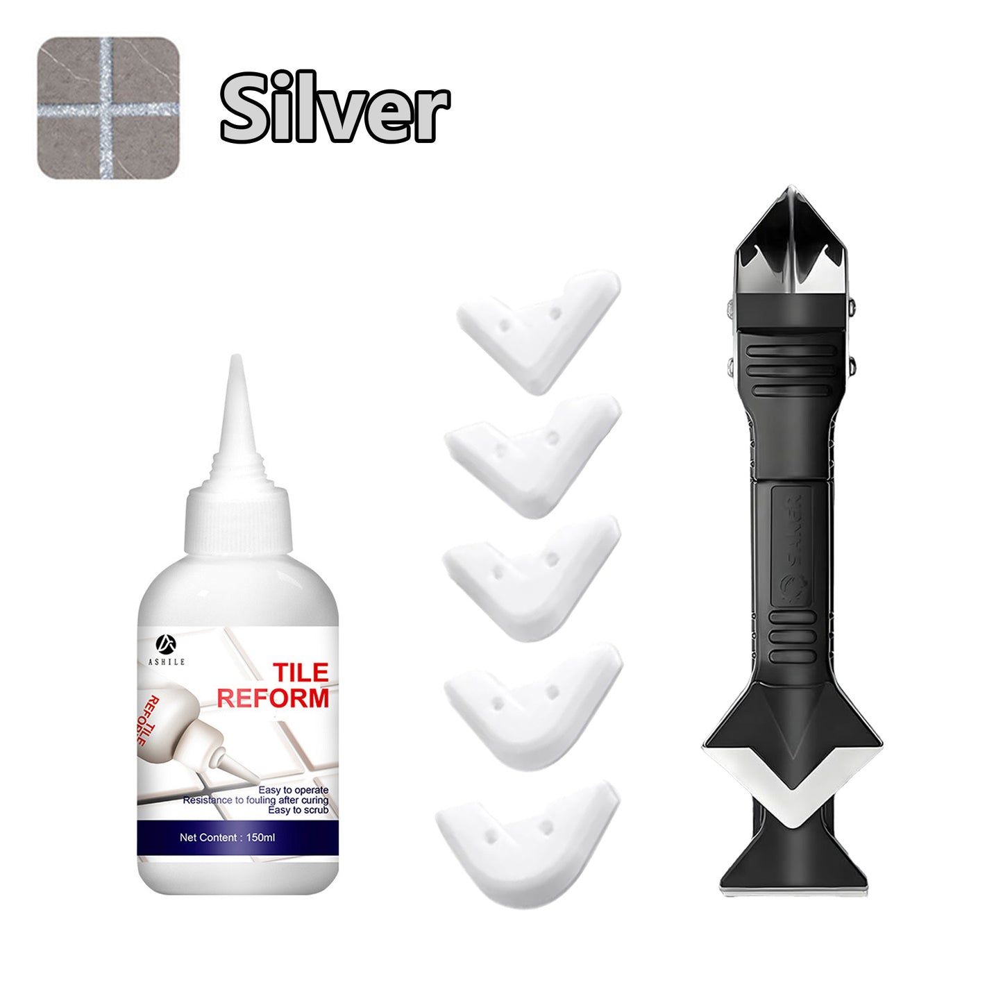 Waterproof Tile Grout Repair Filler for Bathroom, Kitchen & Floor Tile Gaps