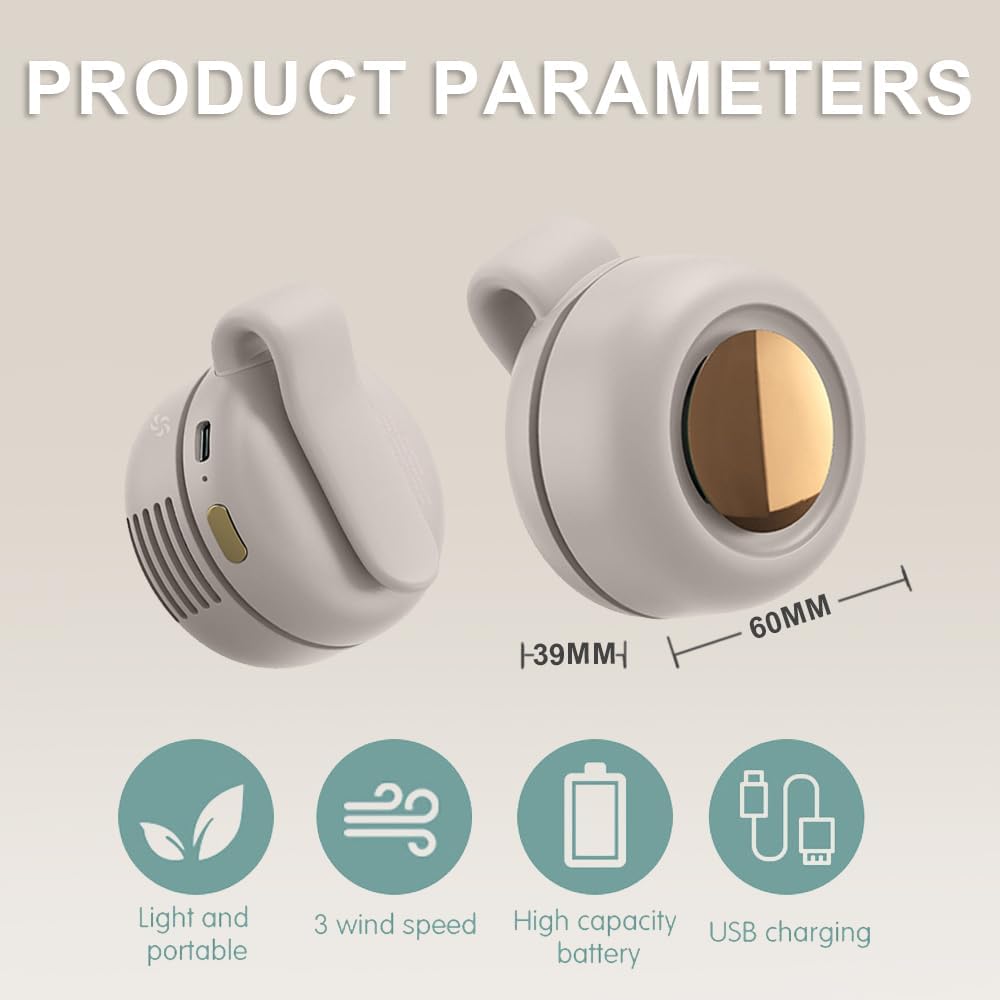 360° Rotatable Portable Mini Clip-on Fan