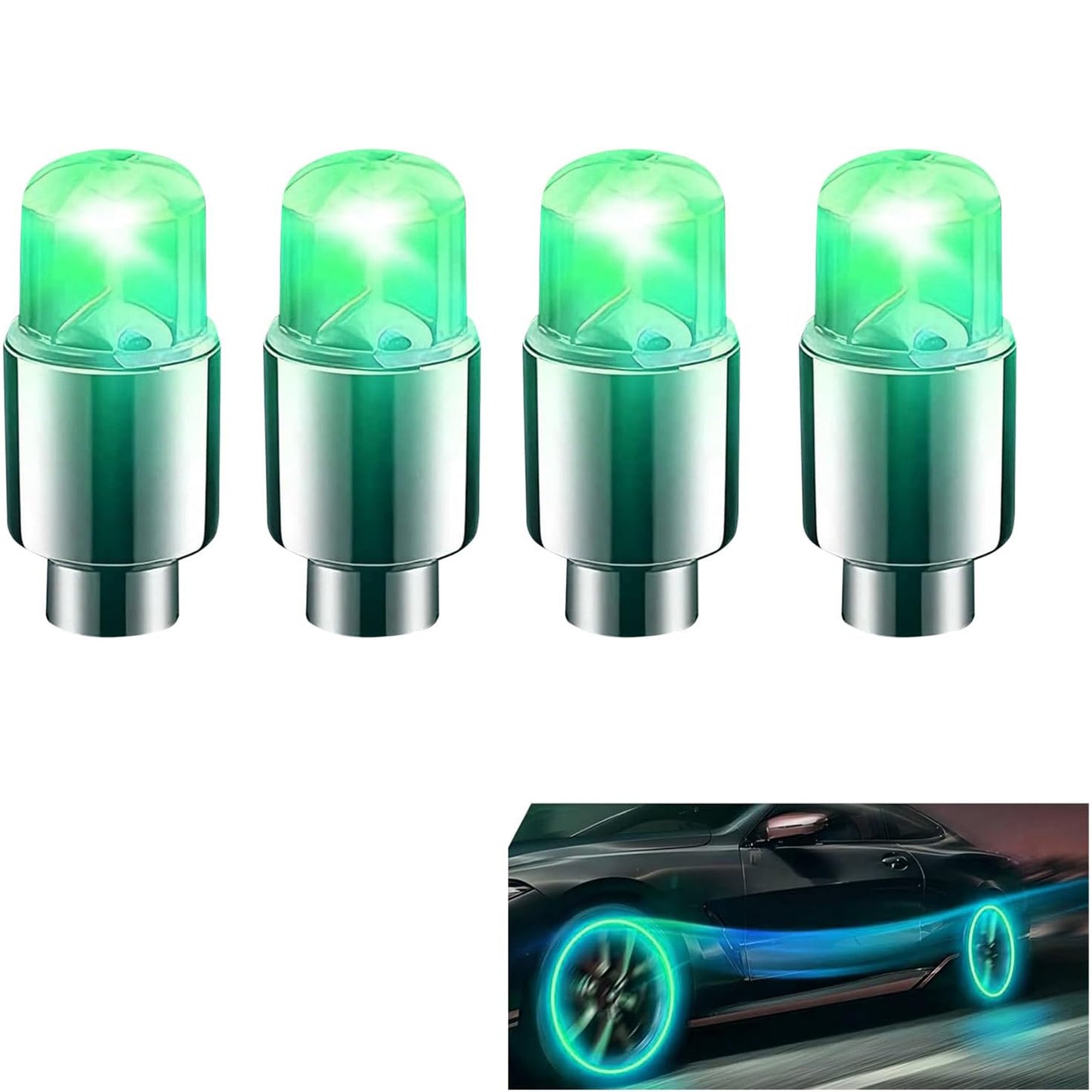 Tire Valve Stem Cap Lights Waterproof LED Light for Car Motorcycle Bike