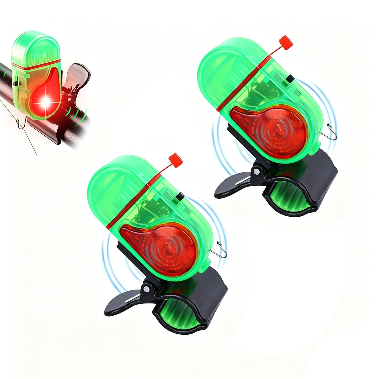 Fishing Bite Alarm with Flashing Light for Night and Day Fishing