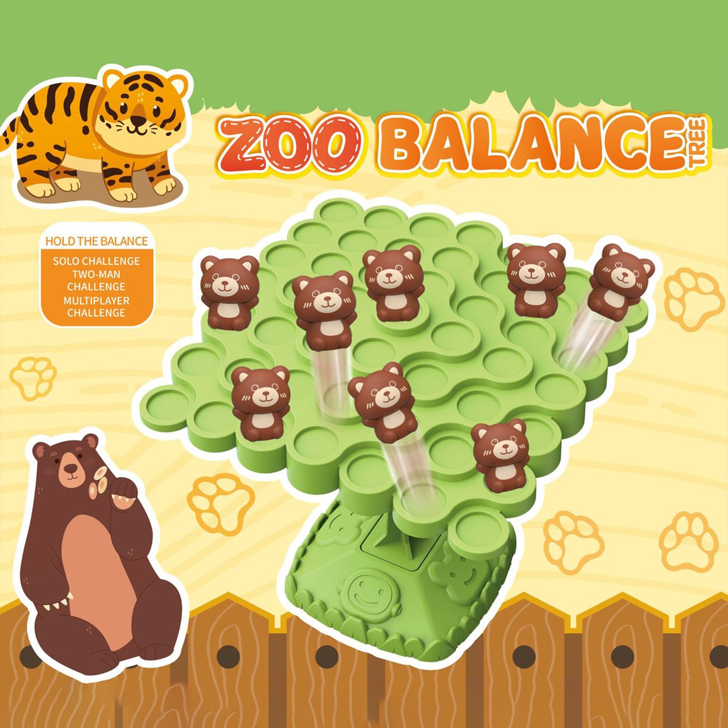 3D Balance Tree Game Stacking Board Toy for Family Party Gift Kids 3+ Adults