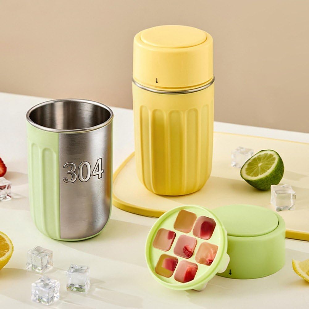 2-in-1 Portable Ice Cube Cup for Outdoor Summer Cold Drinks