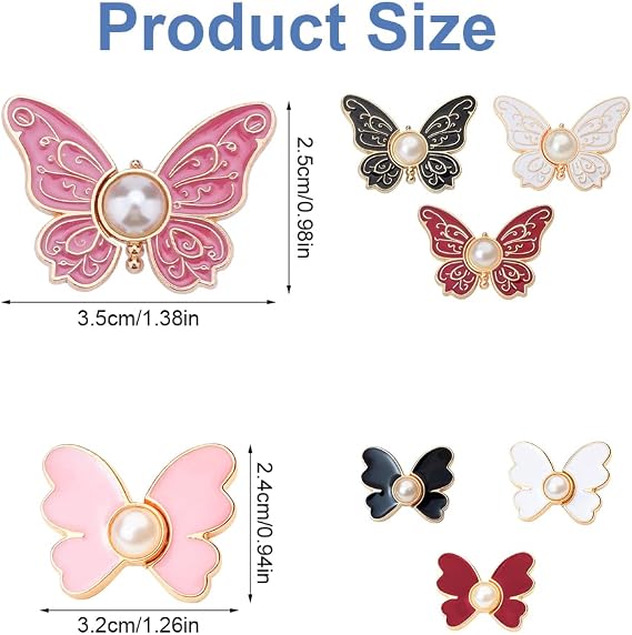 5 Color Of Waist-Tightening Buckles – Detachable Butterfly-Shaped Buttons