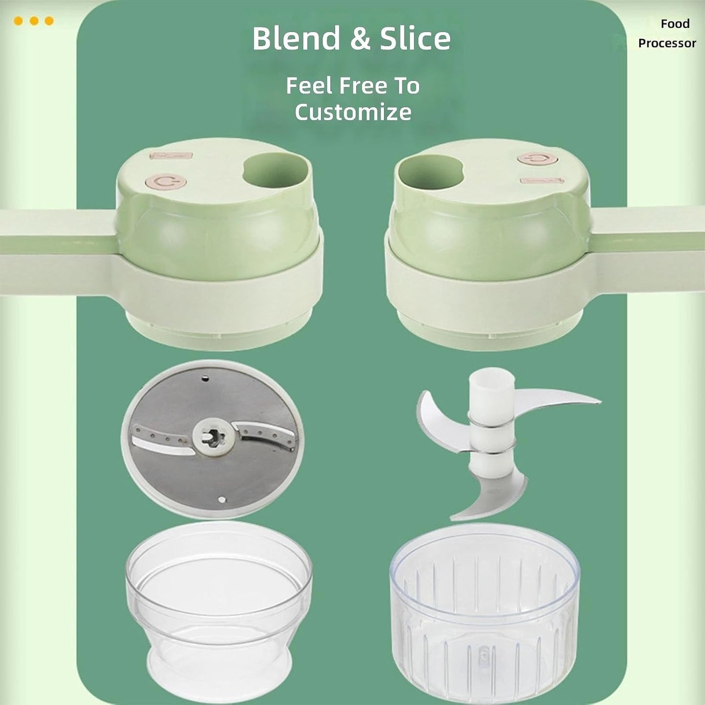 Multifunctional Electric Handheld Vegetable Chopper Set – Suitable for Preparing Baby Food