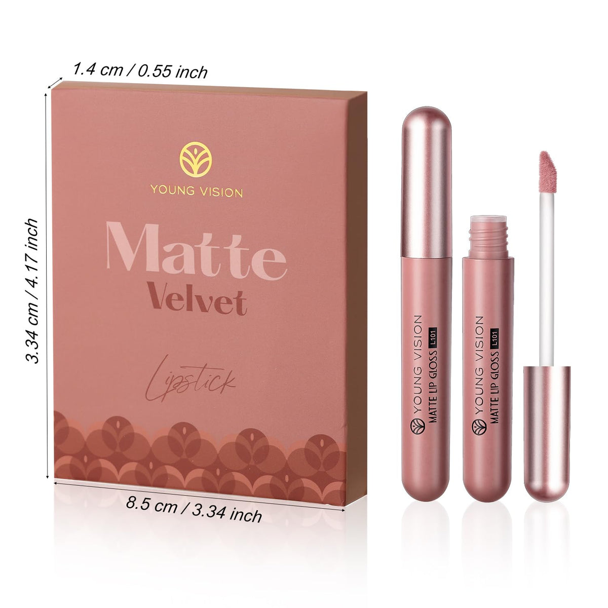 6-Pc Matte Long-Lasting Nude Liquid Lipstick Set, Long-Lasting