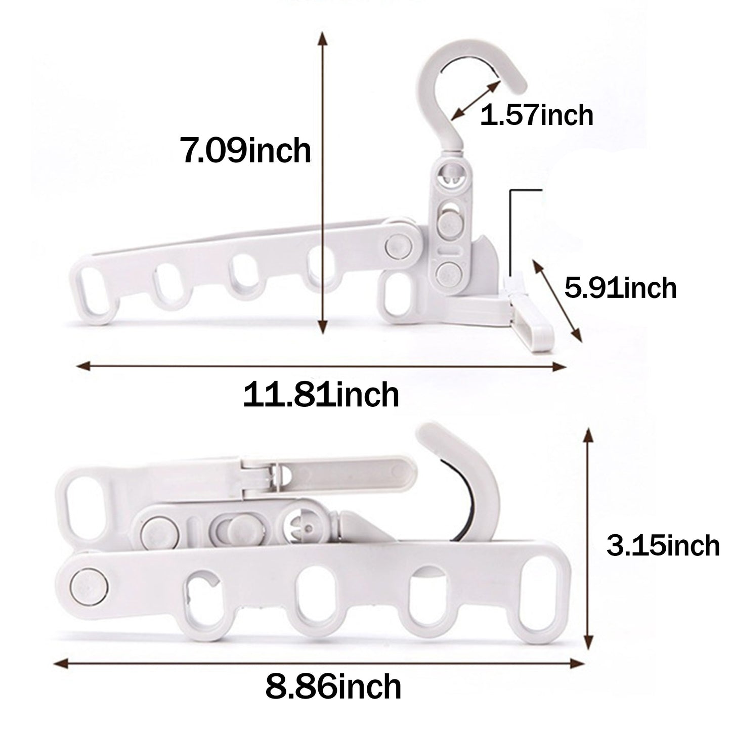 Portable Travel Hanger with 5 Holes for Balcony, Laundry Room and Outdoor