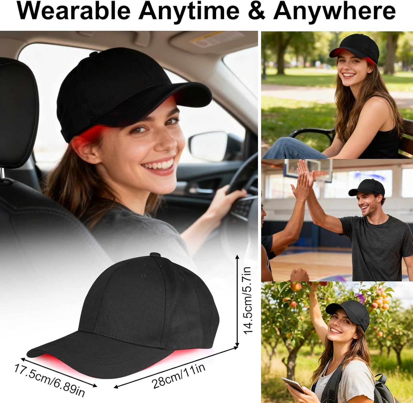 Infrared Light Head Hair Care Cap