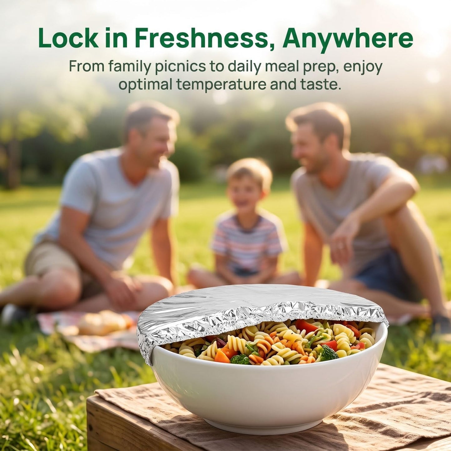 20 Pcs Aluminum Food Covers with Elastic Fits 3.93-14in Containers