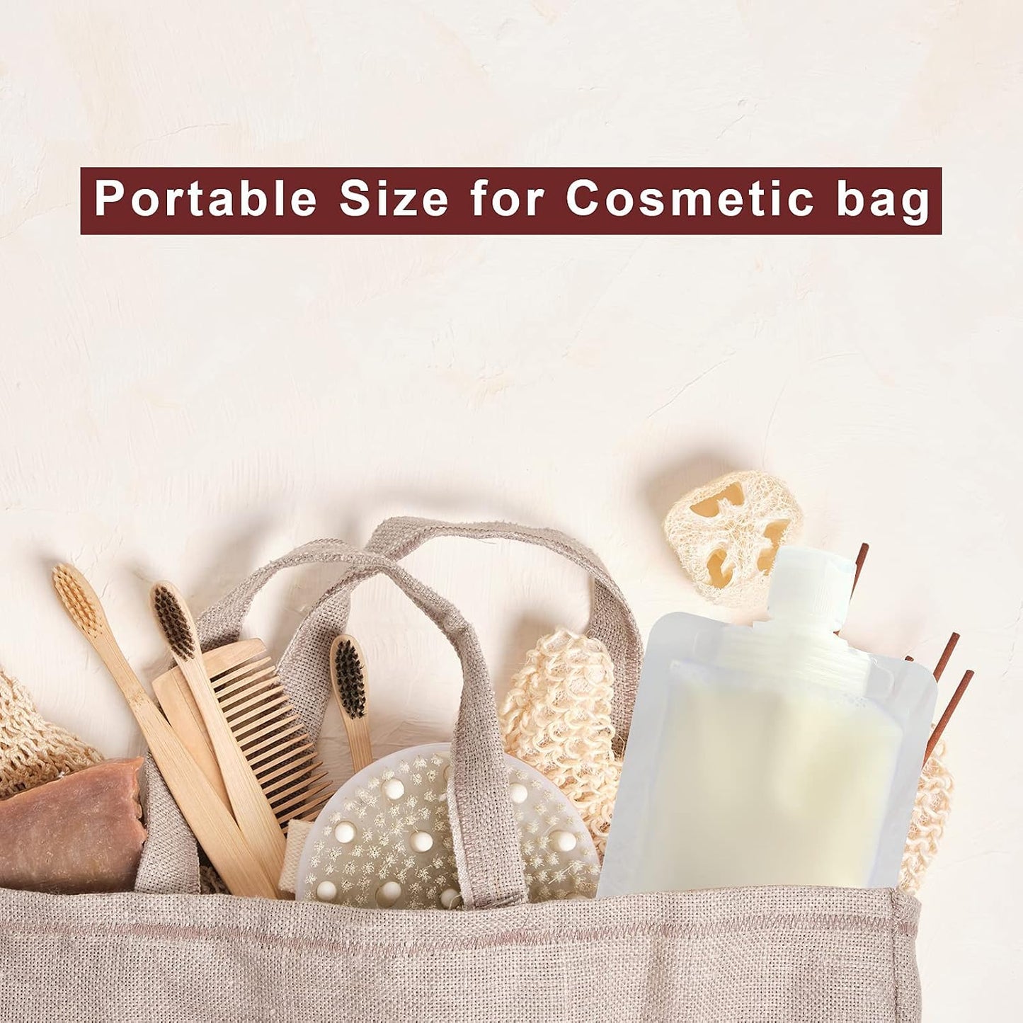 18 Pcs Refillable, Squeezable Dispensing Pouch – Funnel Included – TSA Compliant