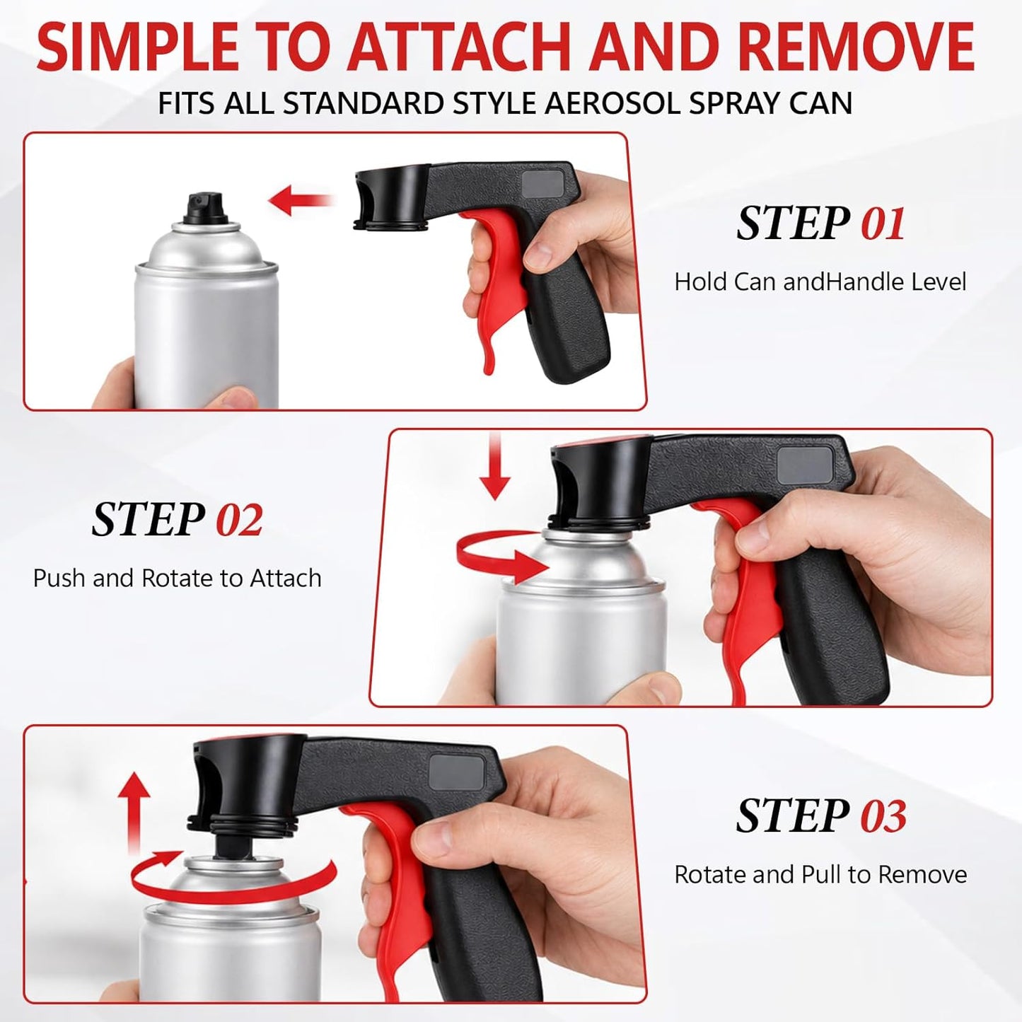 2PCS Spray Paint Handle Trigger Grip – Universal Ergonomic Tool for Even Spray Control & Reduced Finger Fatigue