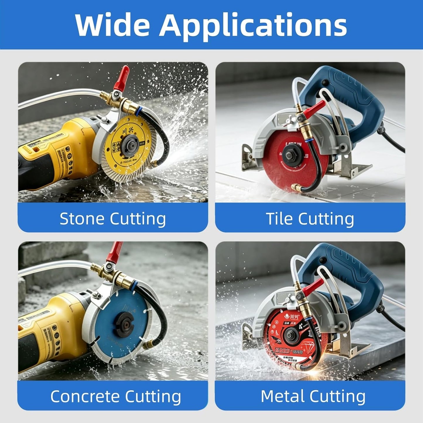 Angle Grinder Dust Removal & Water Spray Kit | Adjustable Adapter And 5m Hose