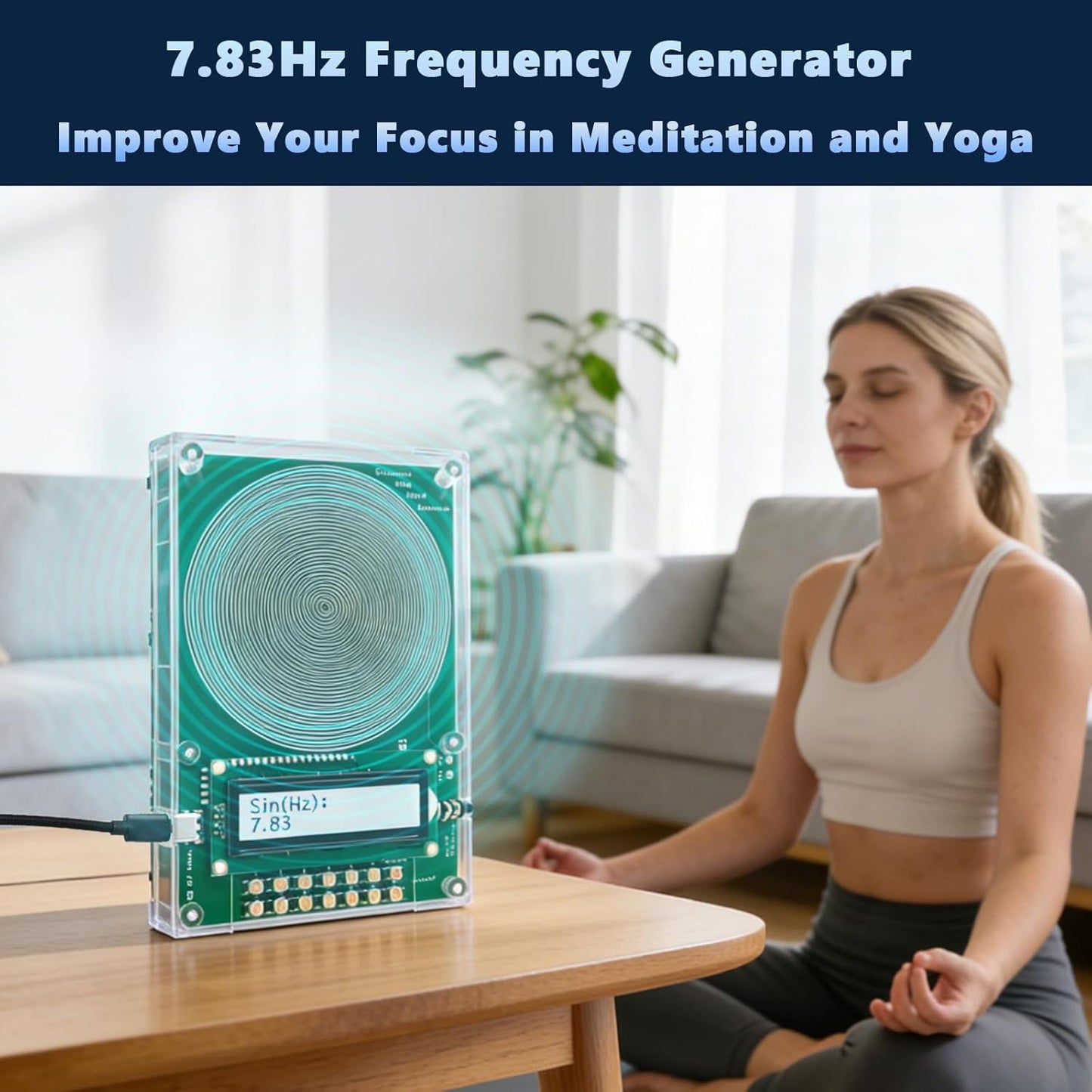 Adjustable Frequency Generator Suitable for Improving Sleep, Stress Reduction,Yoga and Meditation