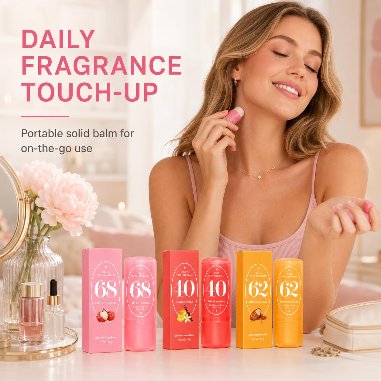 Jelly Perfume Balm Stick – Solid Fragrance Balm 5g, Long-Lasting Scent for Women