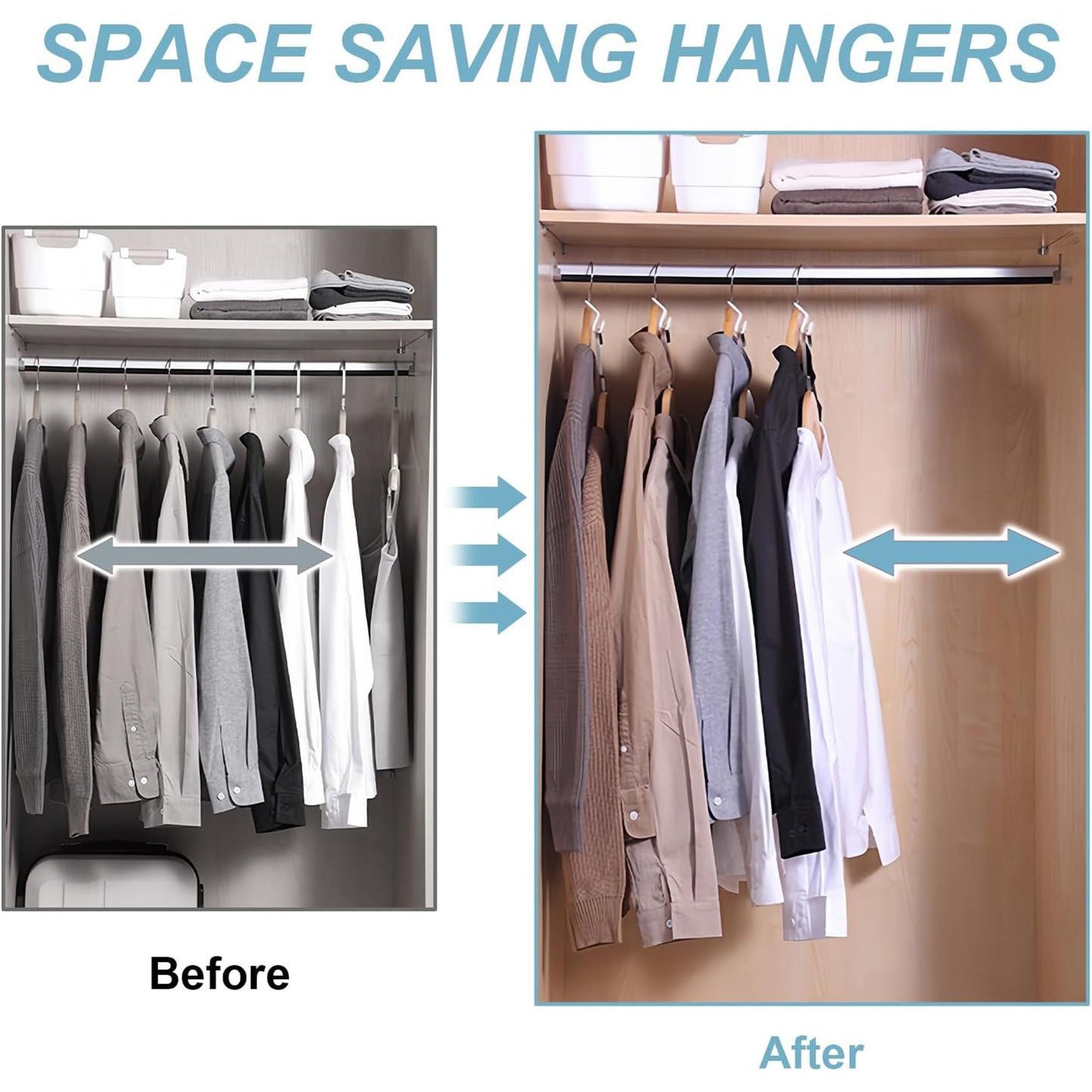 20 PCS Hanger Connector Hooks for Closet Organizers