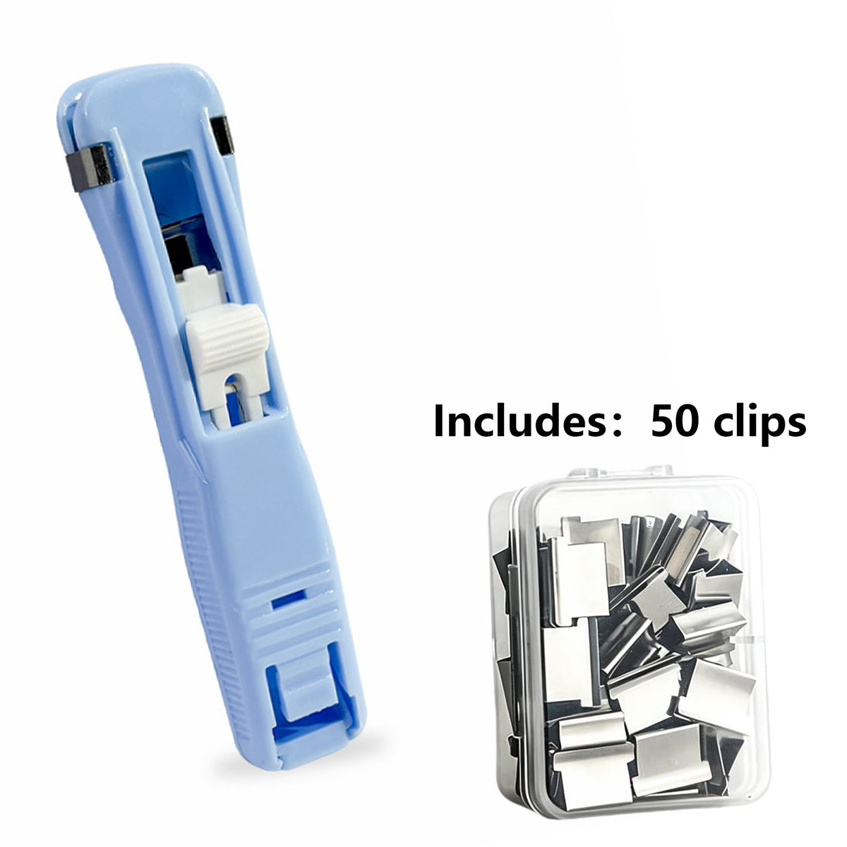 Handheld Paper Clam Clip Dispenser, No-Hole Paper Binding