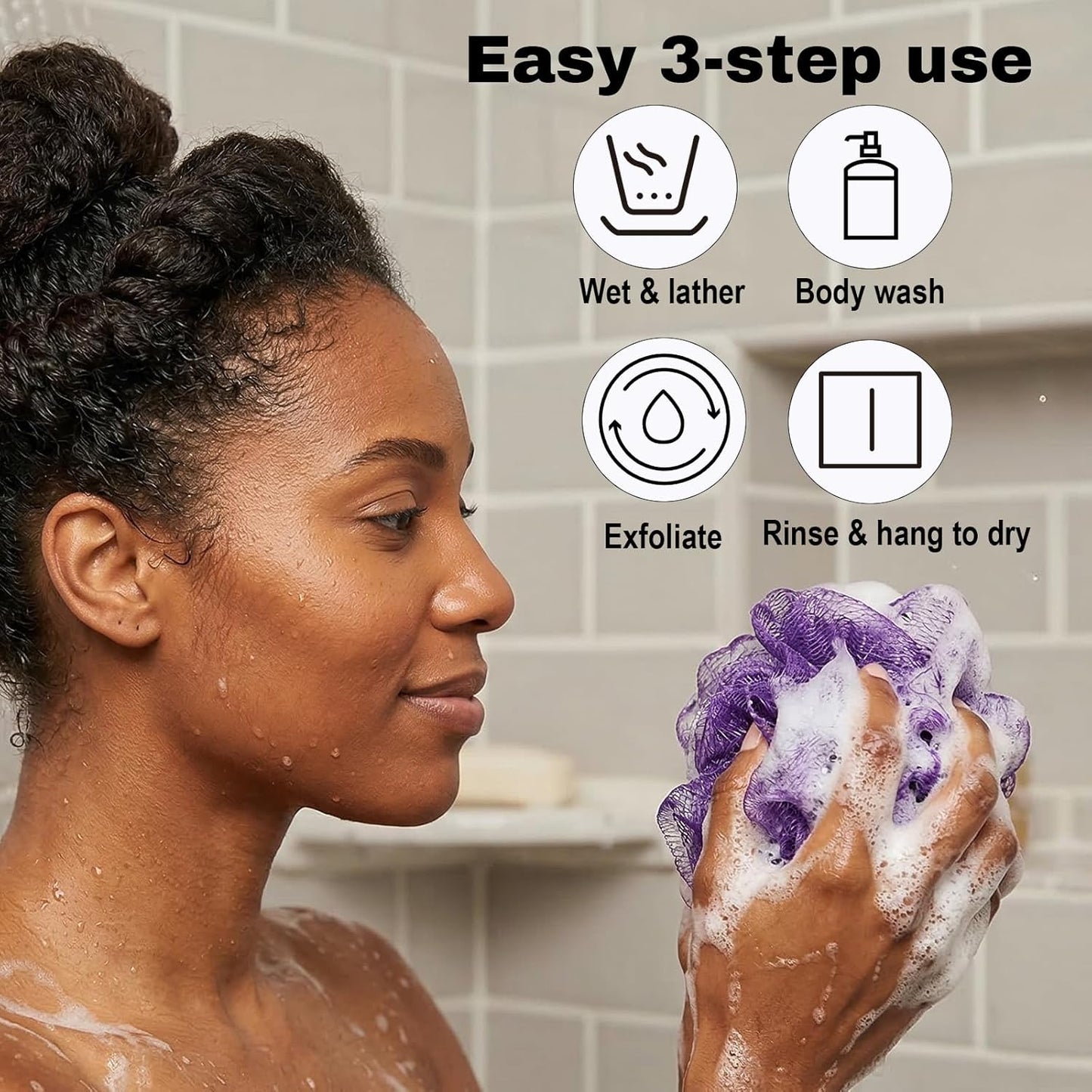 Net Sponge Exfoliating Back Scrubber Bath Sponge