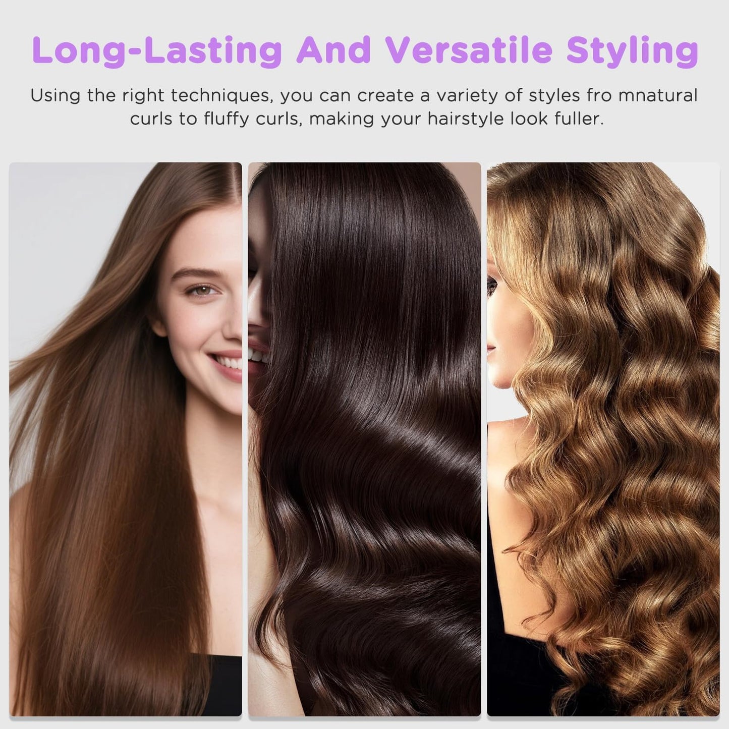 Spiral Hair Curler and Crimper for Hairstyling