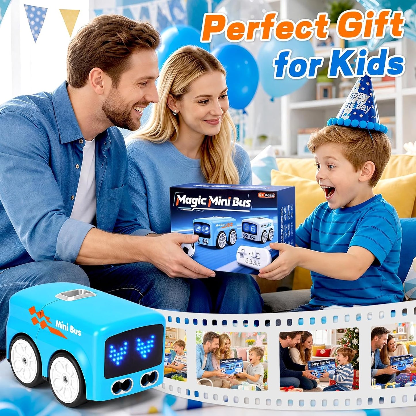 Magic Mini RC Bus – 2.4GHz Inductive Car for Kids & Adults