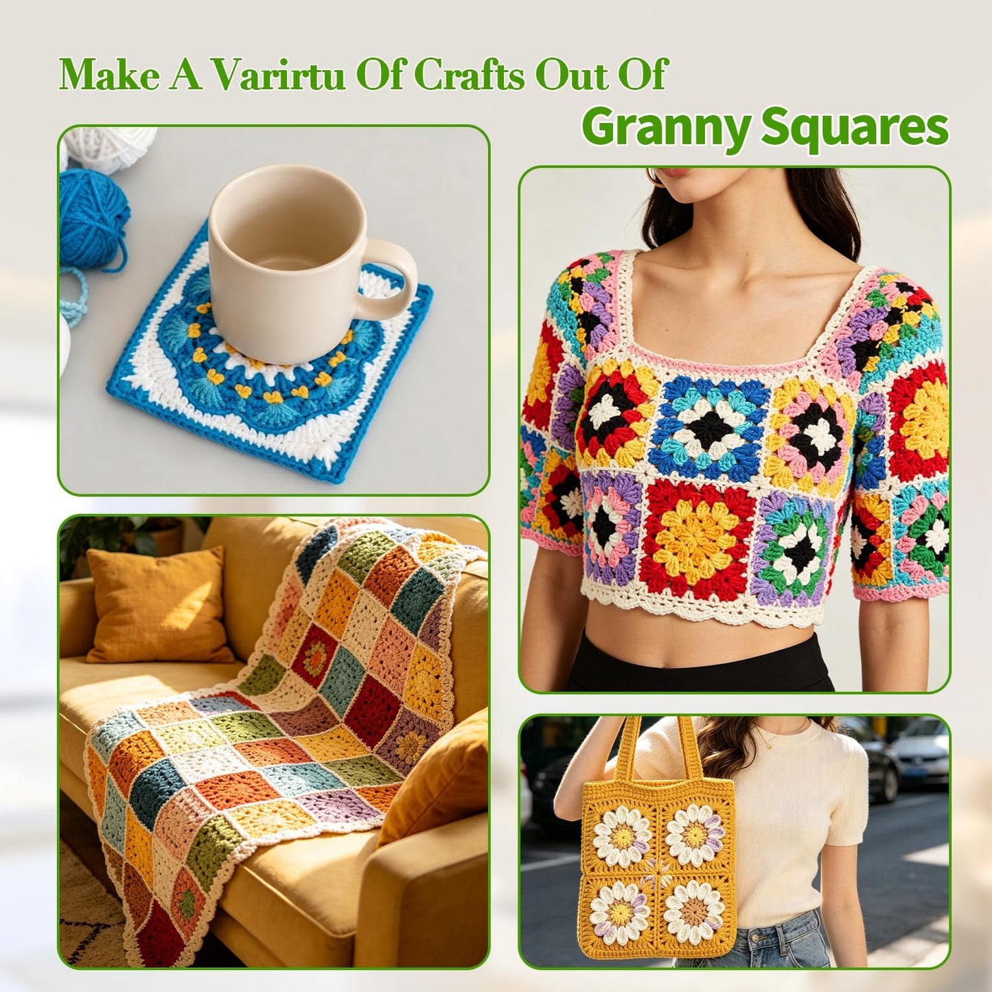 The Granny Square Card Deck: 50 mix and match designs