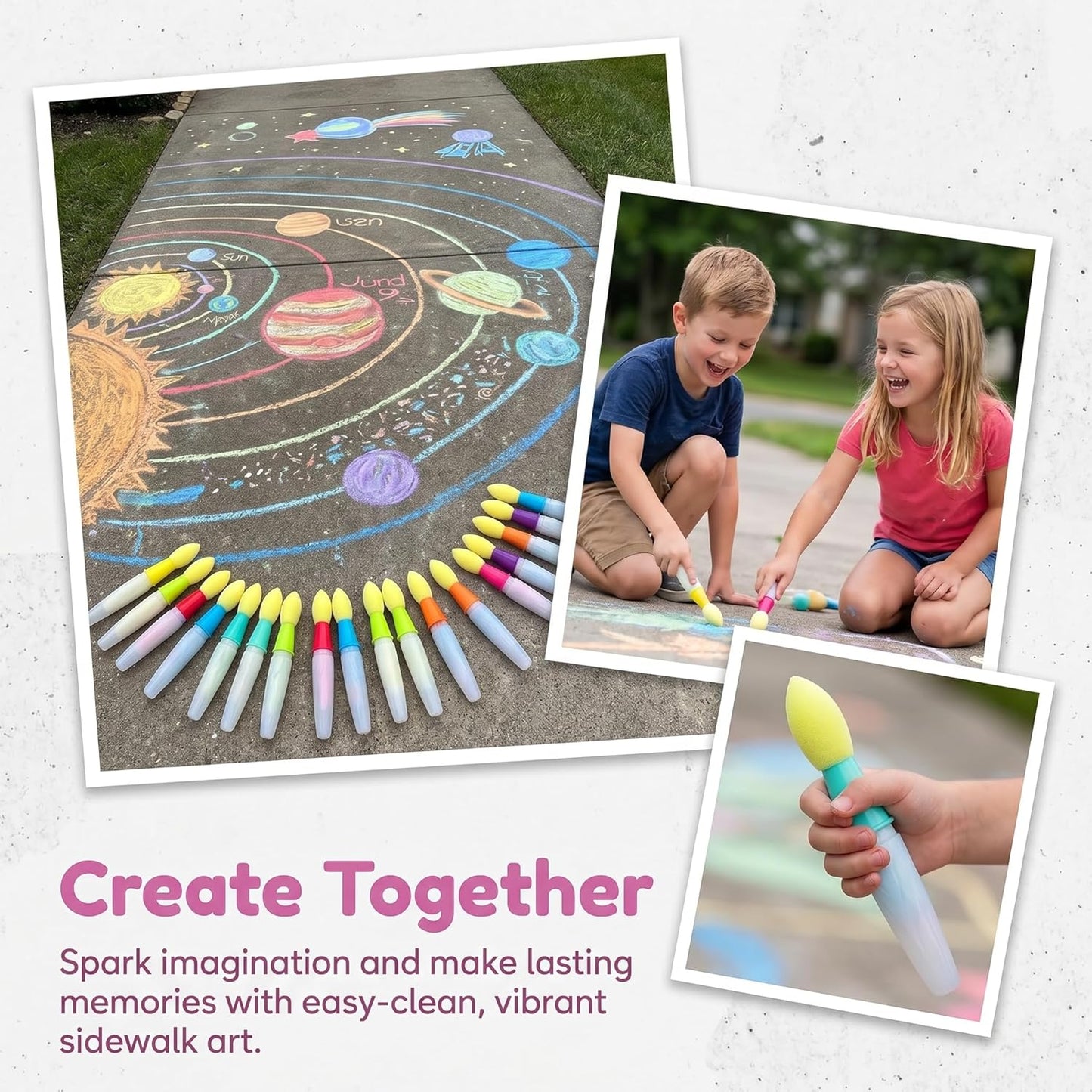 Refillable Washable DIY Paintbrush Easy to Clean for Kids Yard Art