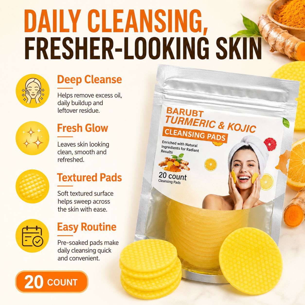 20 Pcs Face Cleanser for Even Skin Tone