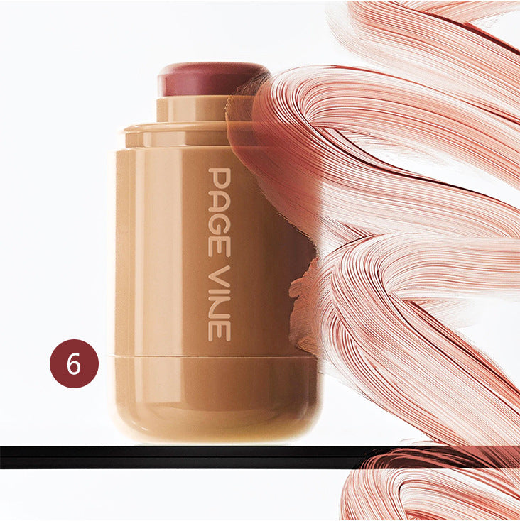 Cream Blush Stick, Dual-Use For Lips And Cheeks, Moisturizing Formula