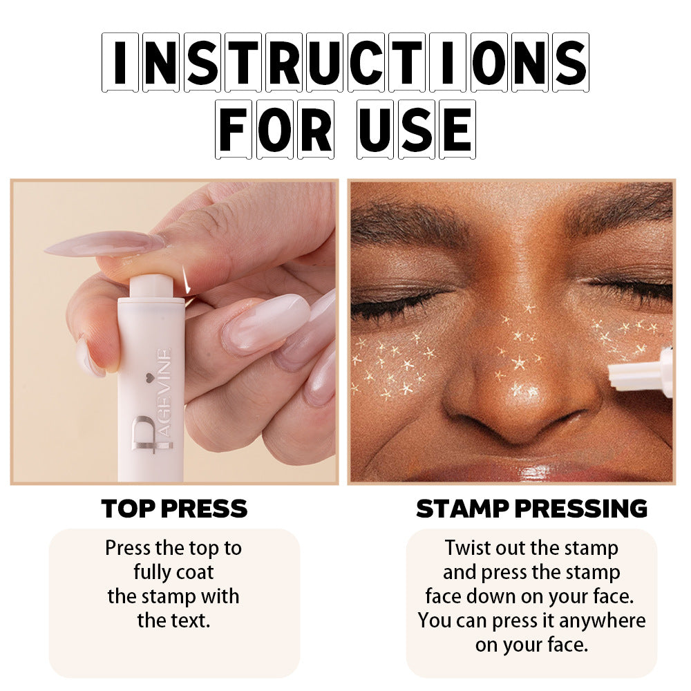 Star Stamp Pen LongLasting Fake Freckles Cosmetic for Y2K & FestivalLooks