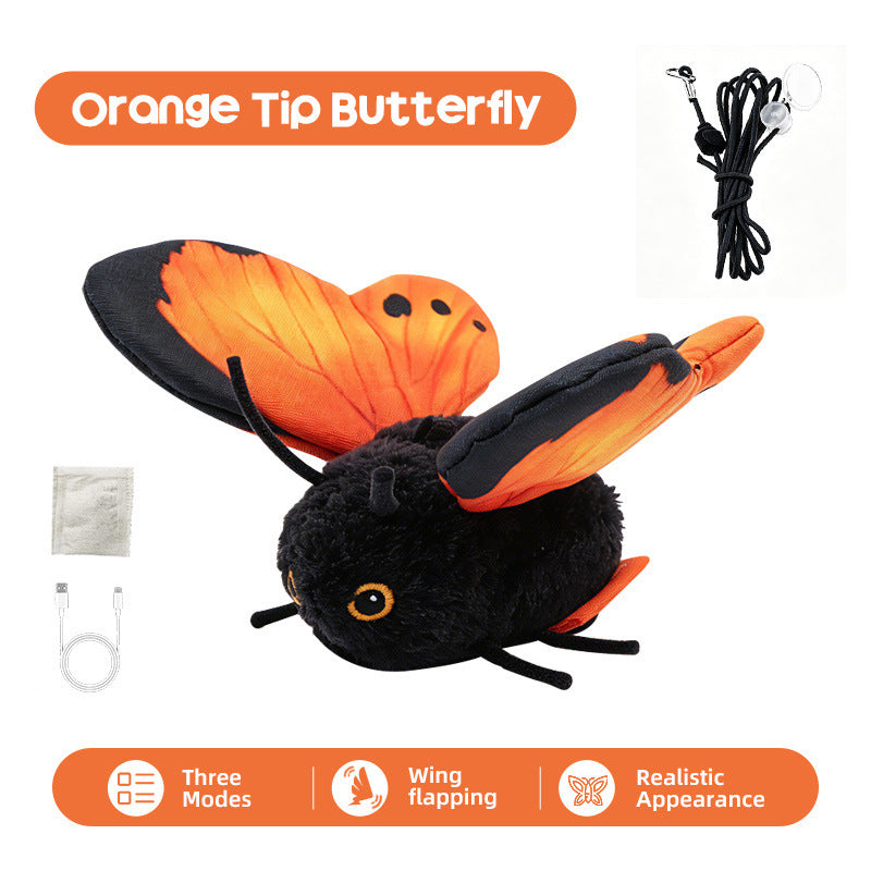 Smart-Sensing Interactive Flapping-Wing Butterfly Toy For Cats