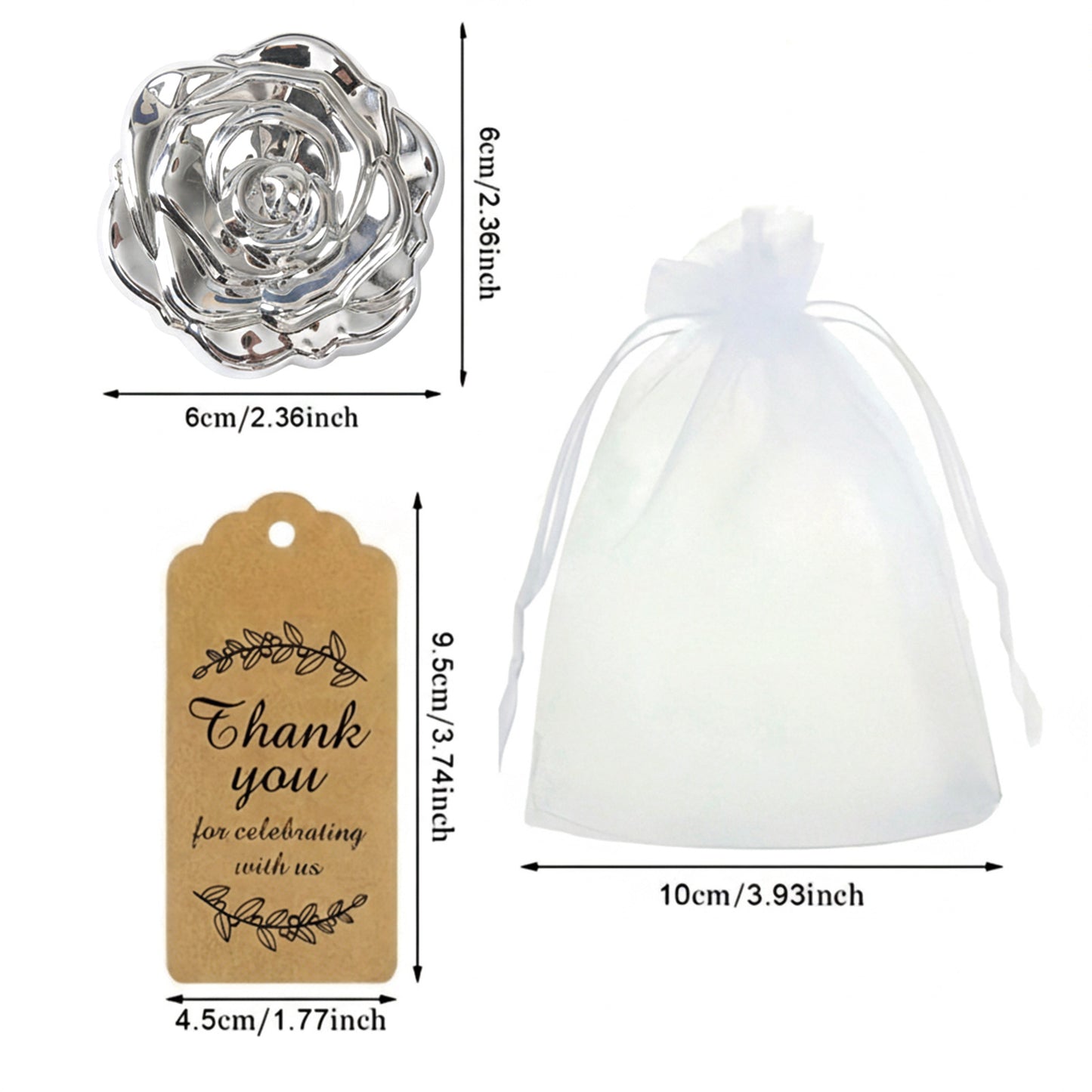 10 Pcs Rose Compact Mirror Bulk Rose Gold Wedding Quinceanera Favors