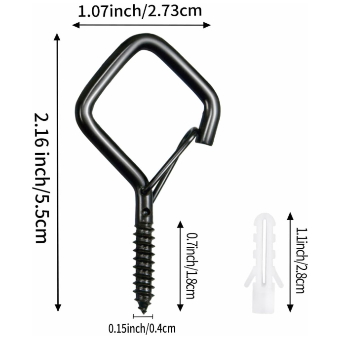 Eye Hooks Screw Heavy Duty,Ceiling Hooks for Hanging Plants,String Lights,Cup,Wind Chime,Bird Feeders