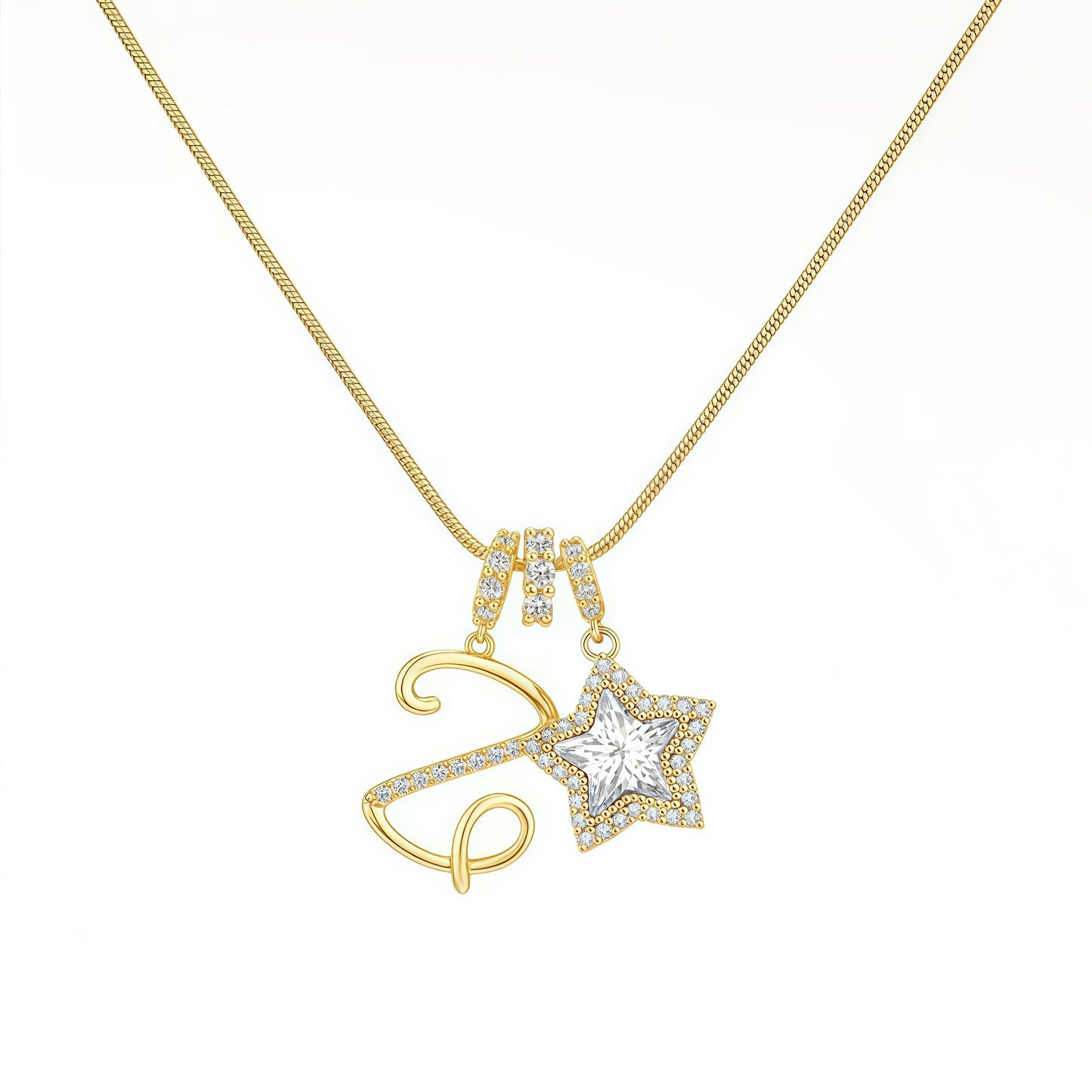 A-Z Letter Initial Necklace Pendant Jewelry Gift for Women & Girls