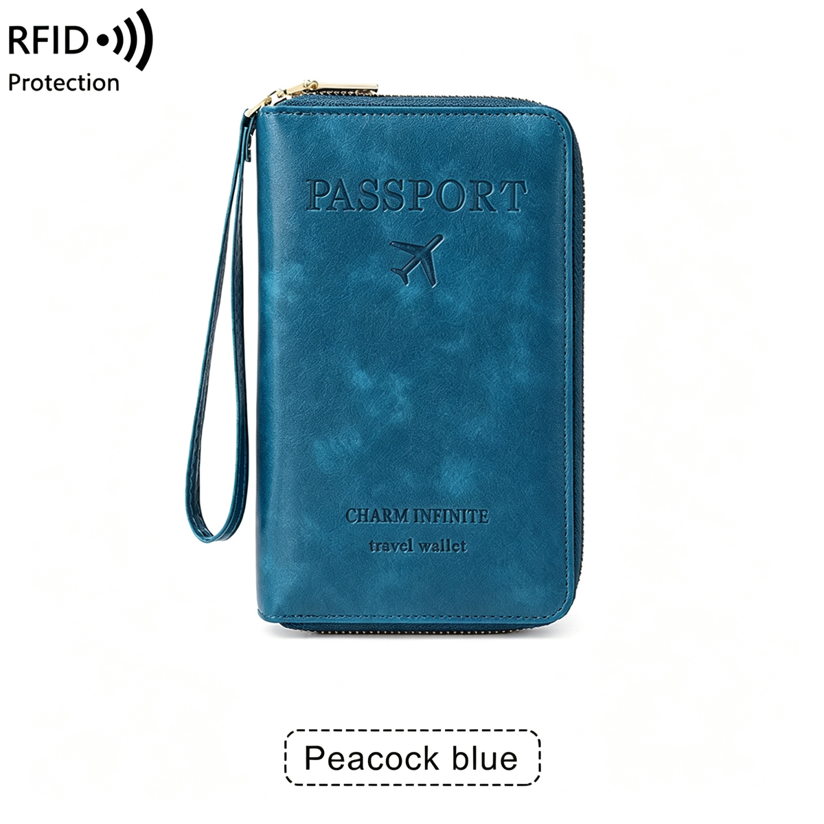RFID Shield Multi-Functional Wallet-PU Leather Passport Holder