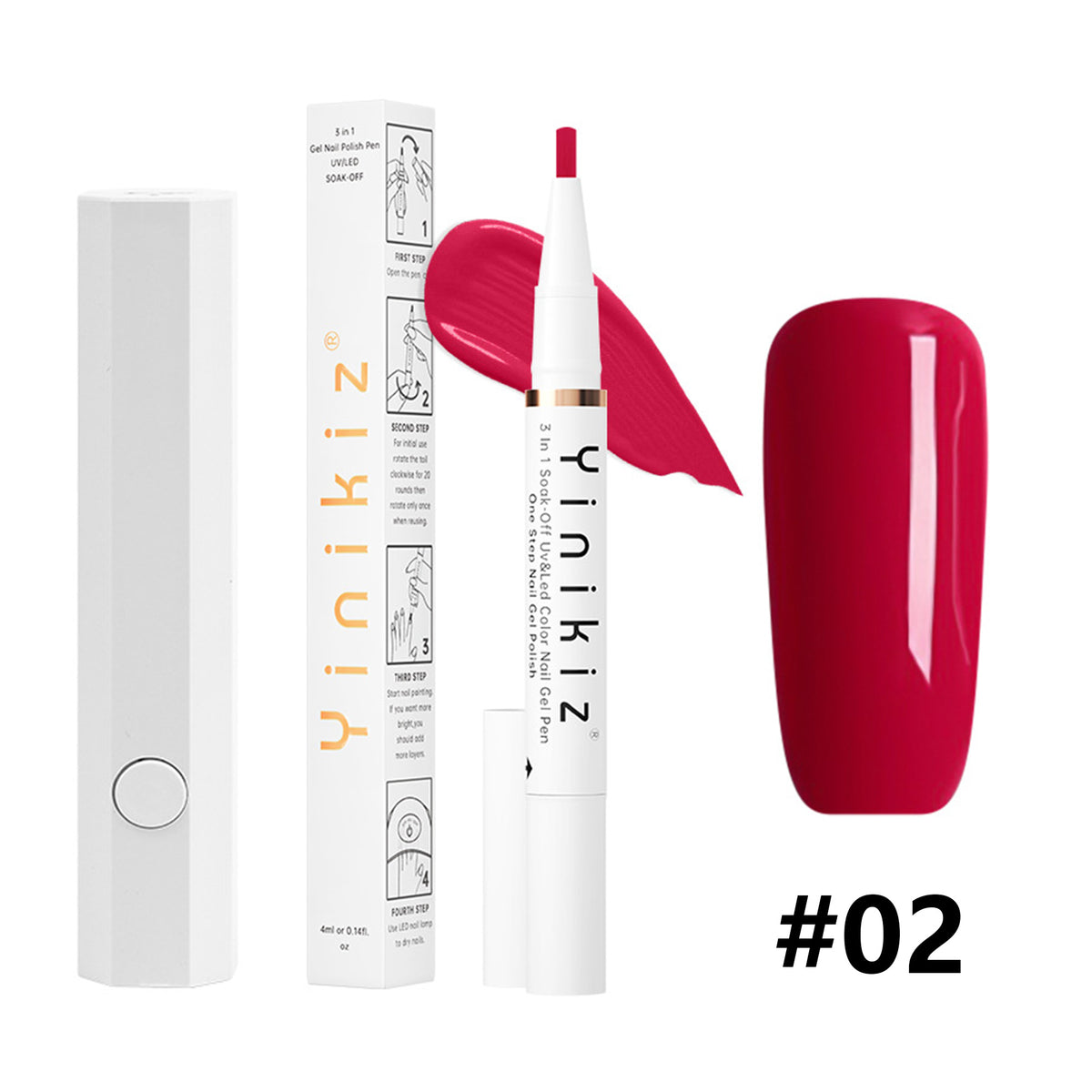 3 in 1 One Step Gel Nail Polish Pen with UV Light Kit