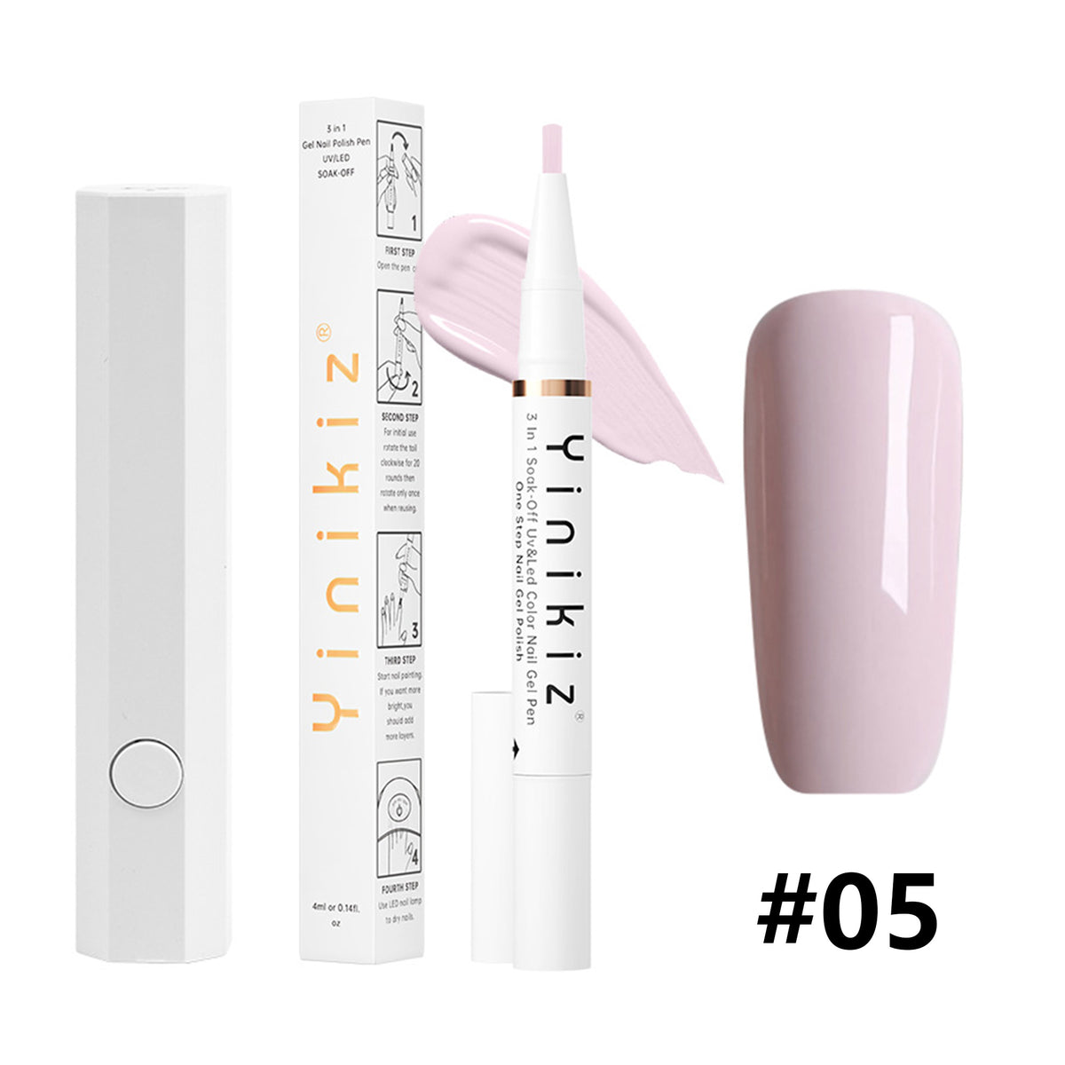 3 in 1 One Step Gel Nail Polish Pen with UV Light Kit