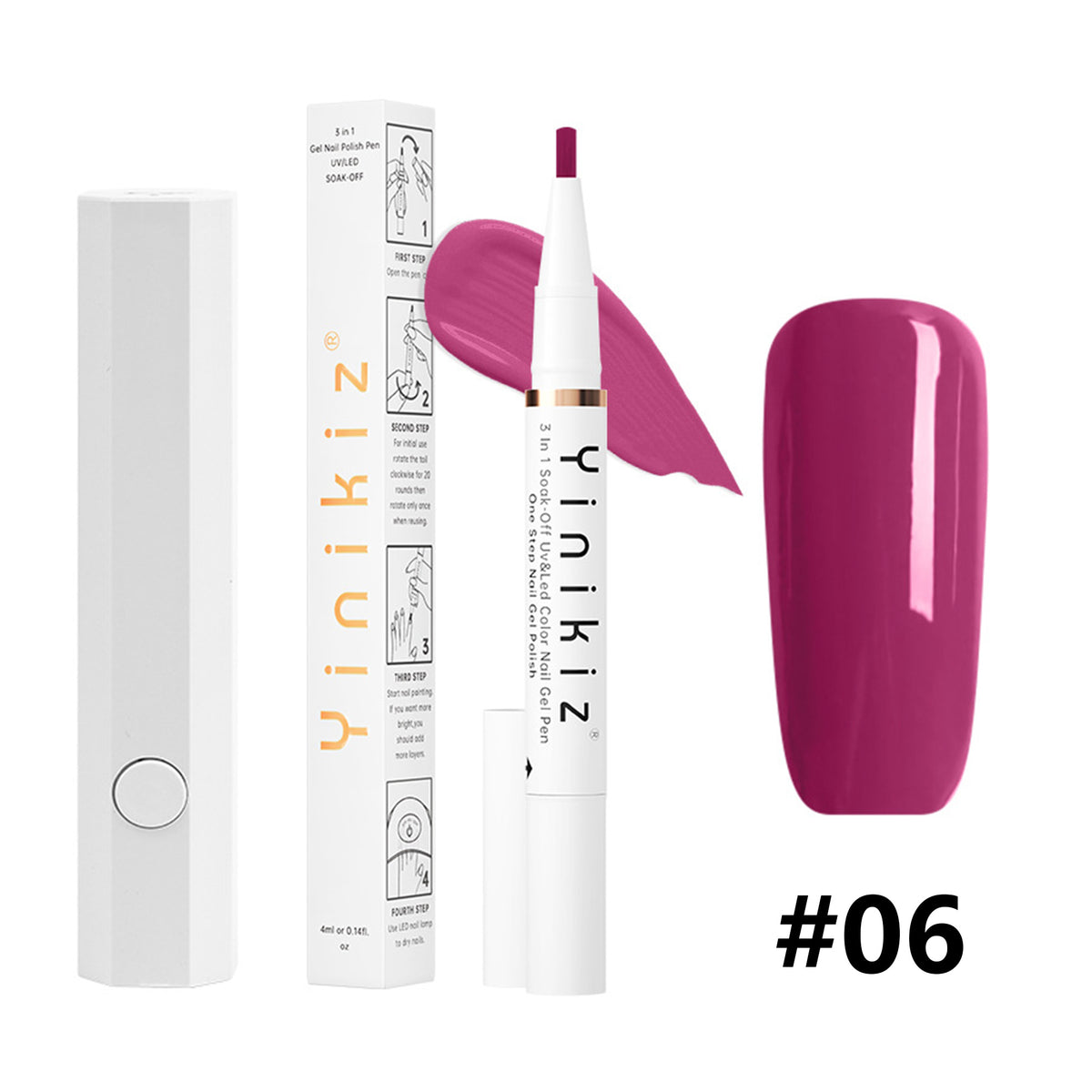 3 in 1 One Step Gel Nail Polish Pen with UV Light Kit