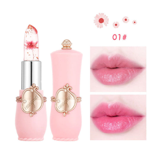 Flower Jelly Lipstick-Temperature Change Moisturizer Long Lasting Nutritious Balm