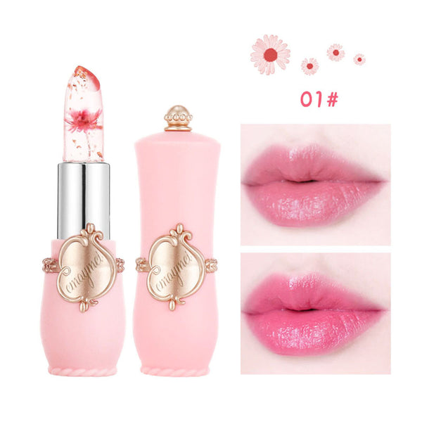 Flower Jelly Lipstick-Temperature Change Moisturizer Long Lasting Nutritious Balm