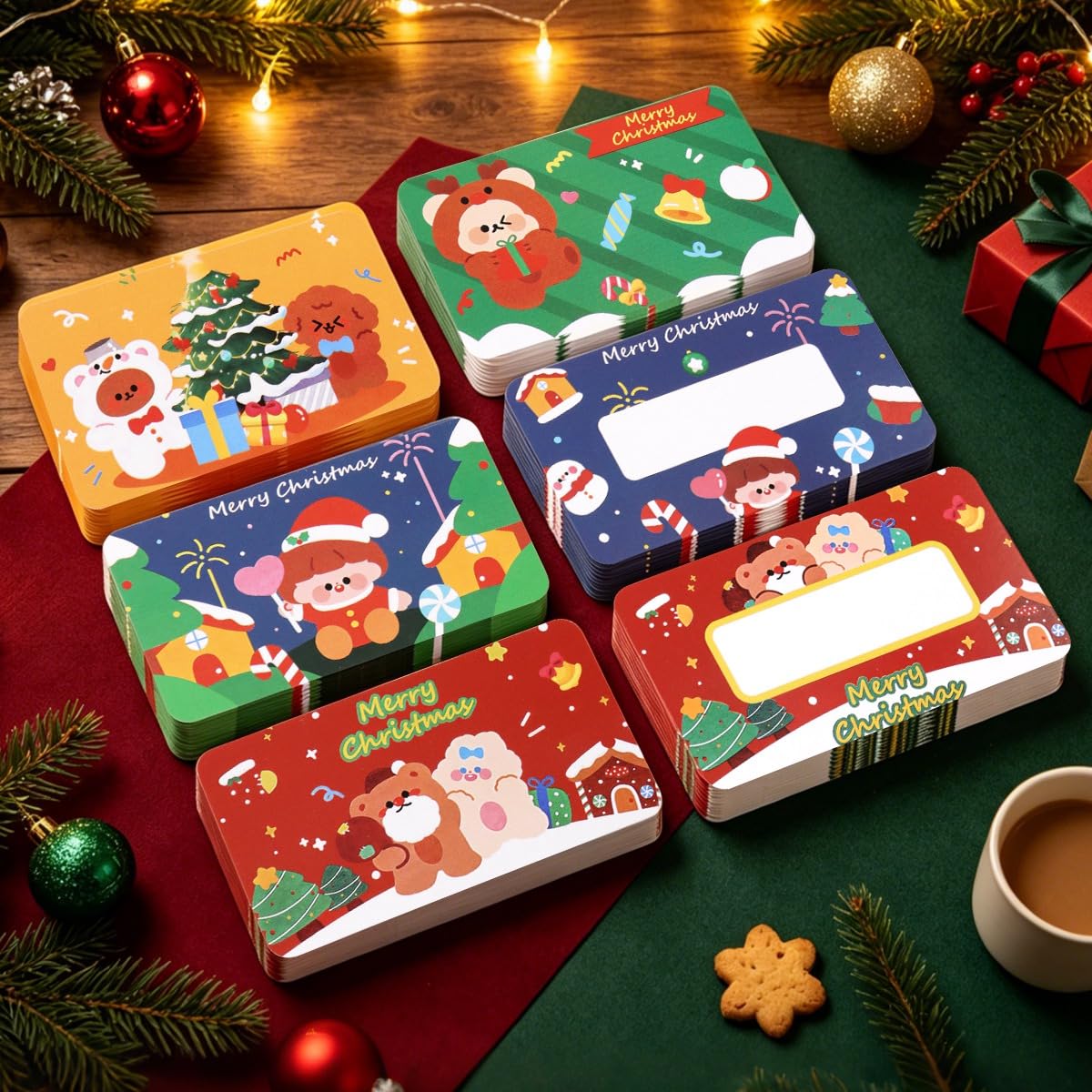 40pcs Christmas scratch-off cards