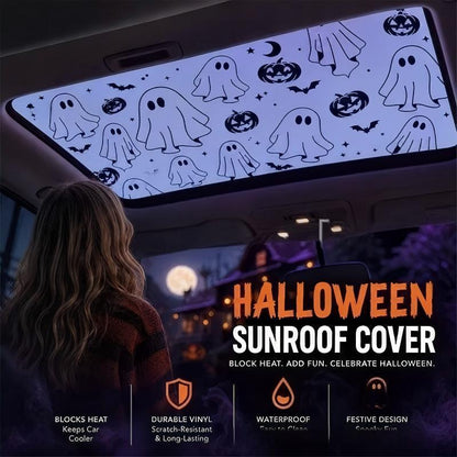 Halloween Ghost and Pumpkin Car Decal