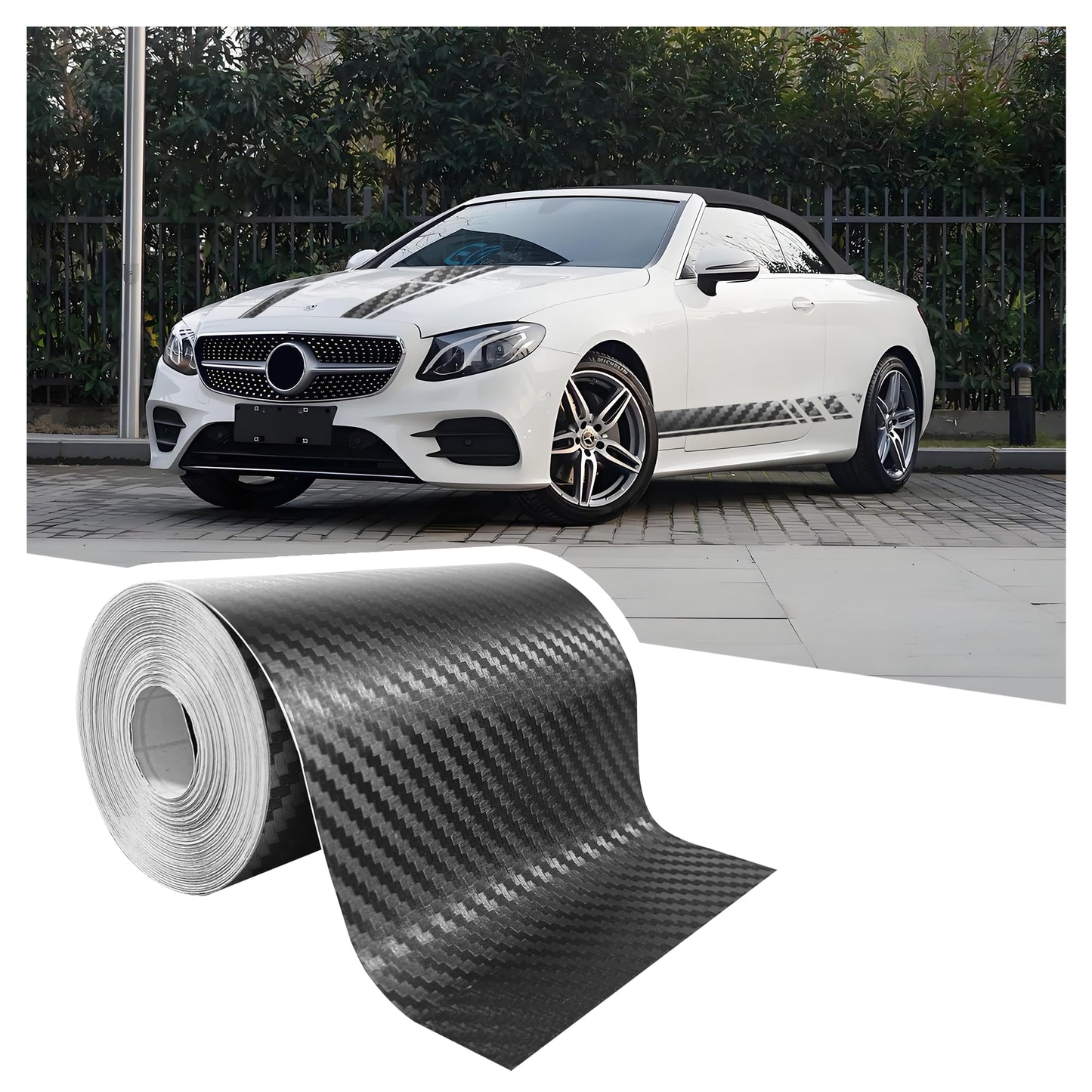 Carbon Fiber Wrap Pin Striping Tape for Cars
